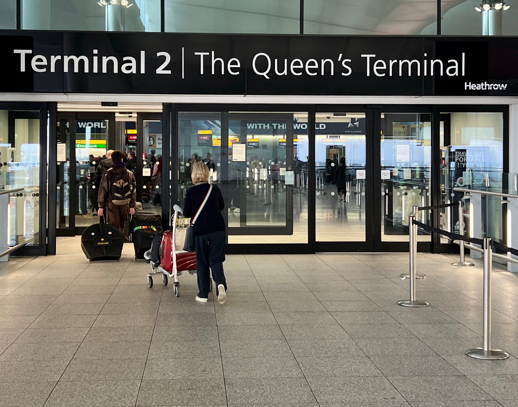 En route: Passenger at Heathrow in October 2022