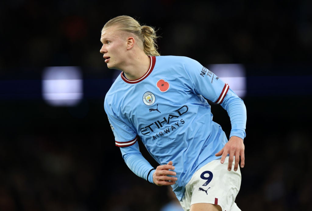 Manchester City striker Erling Haaland is on track to break a major record