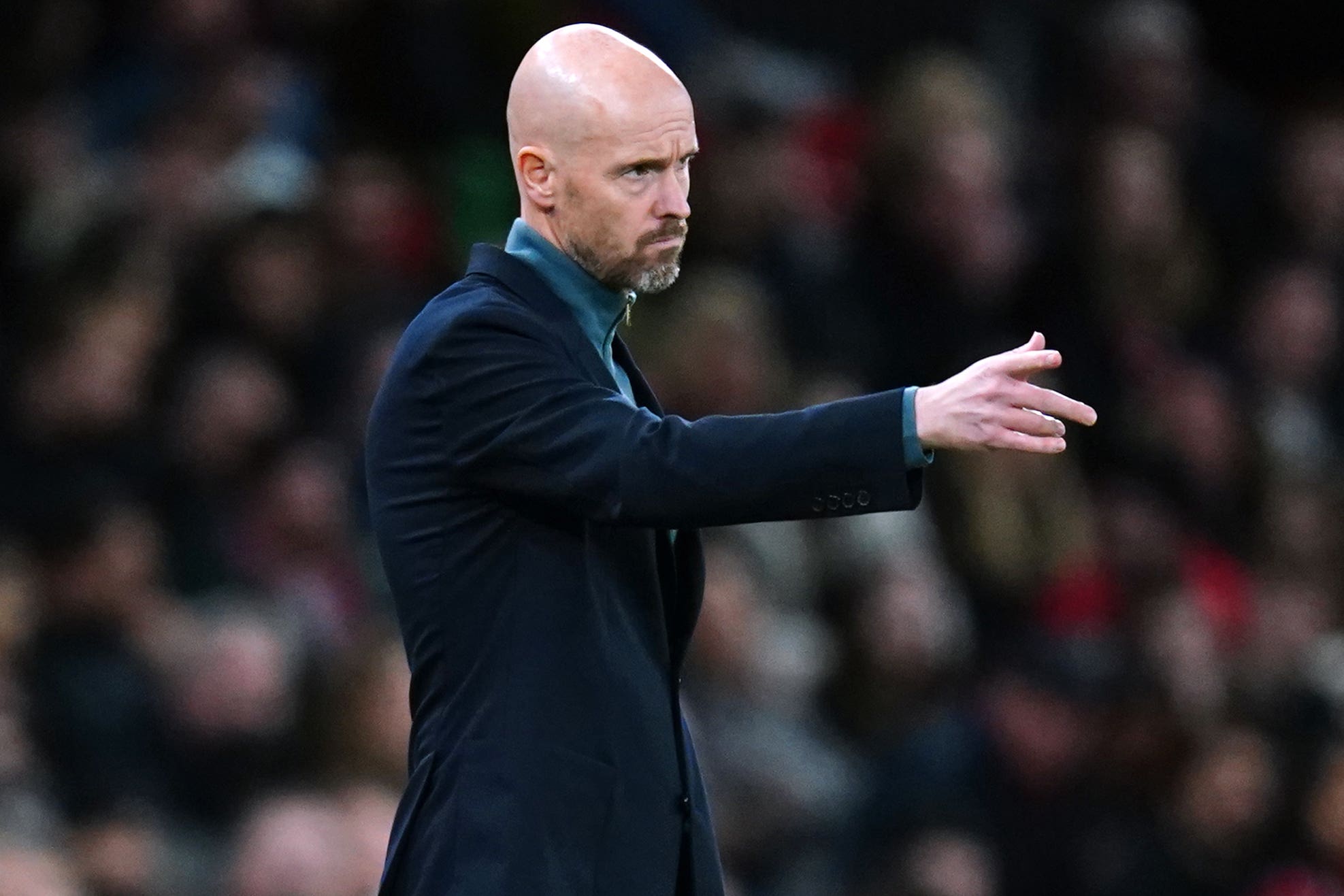 Erik ten Hag leads Manchester United to Craven Cottage on Sunday (David Davies/PA