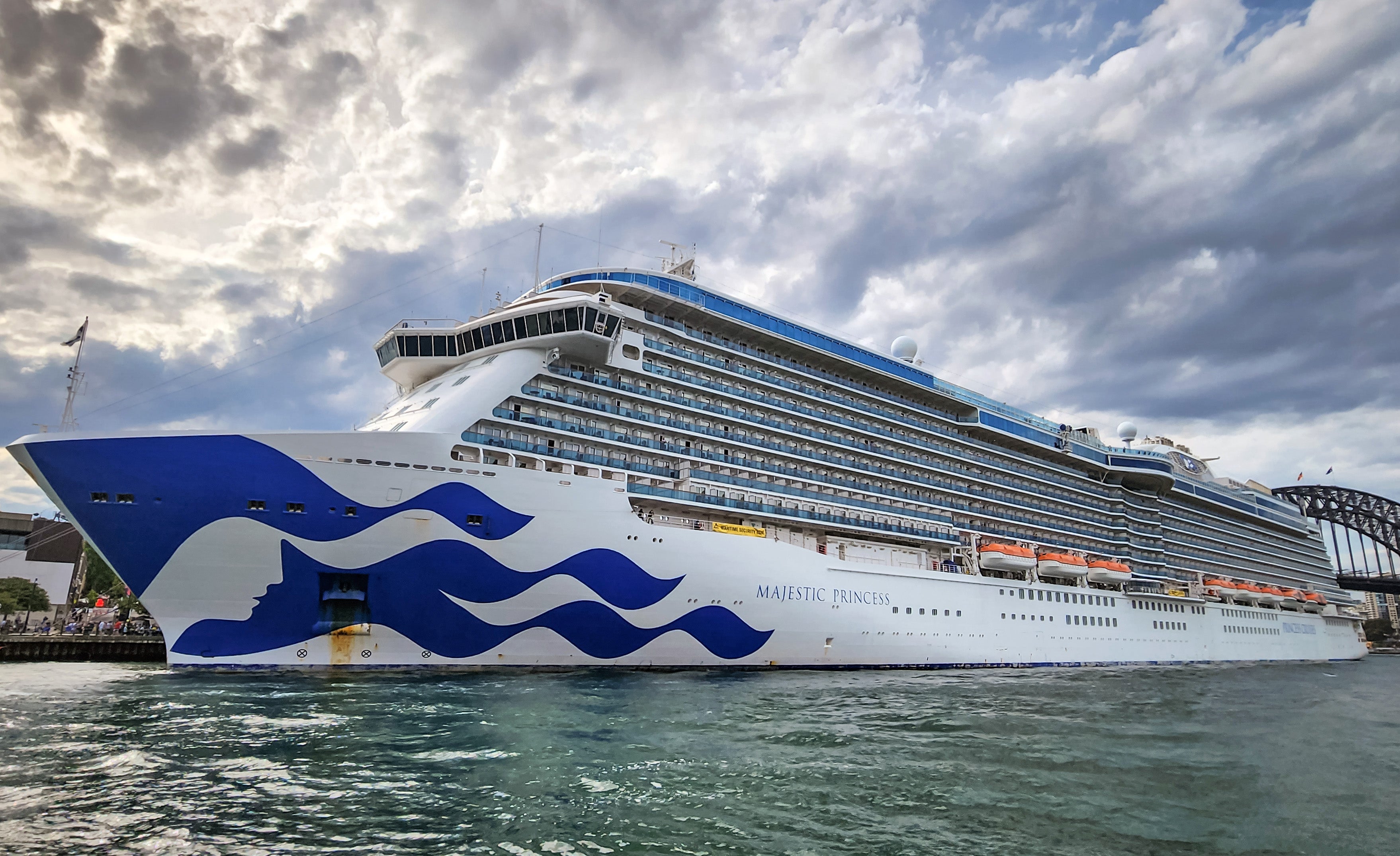 The Majestic Princess ship docked at Circular Quay, Sydney on Saturday