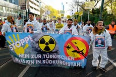 Protesters ask Turkey to stop alleged chemical weapons use