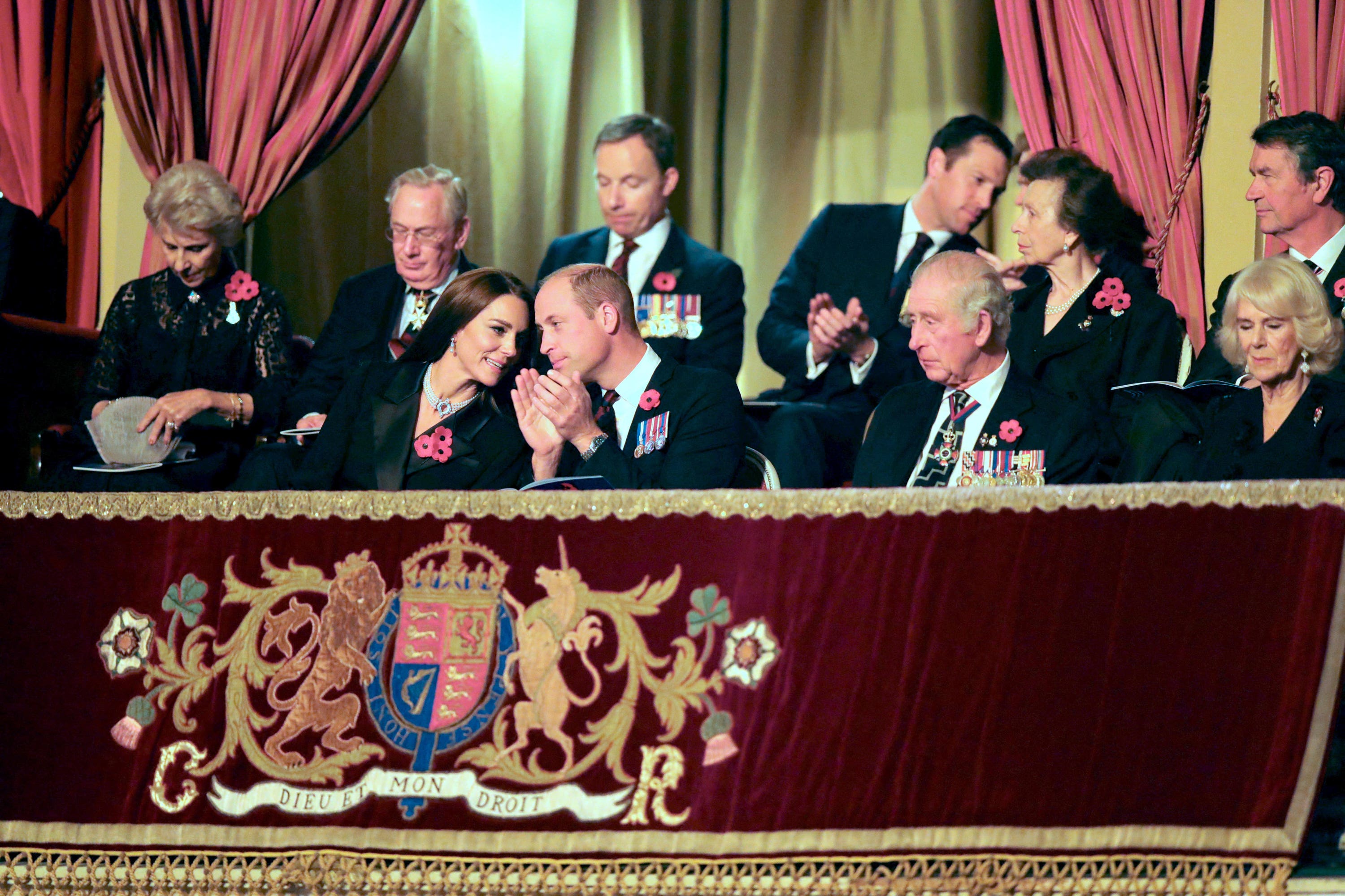 Members of the royal family watch the show (Chris Radburn/PA)