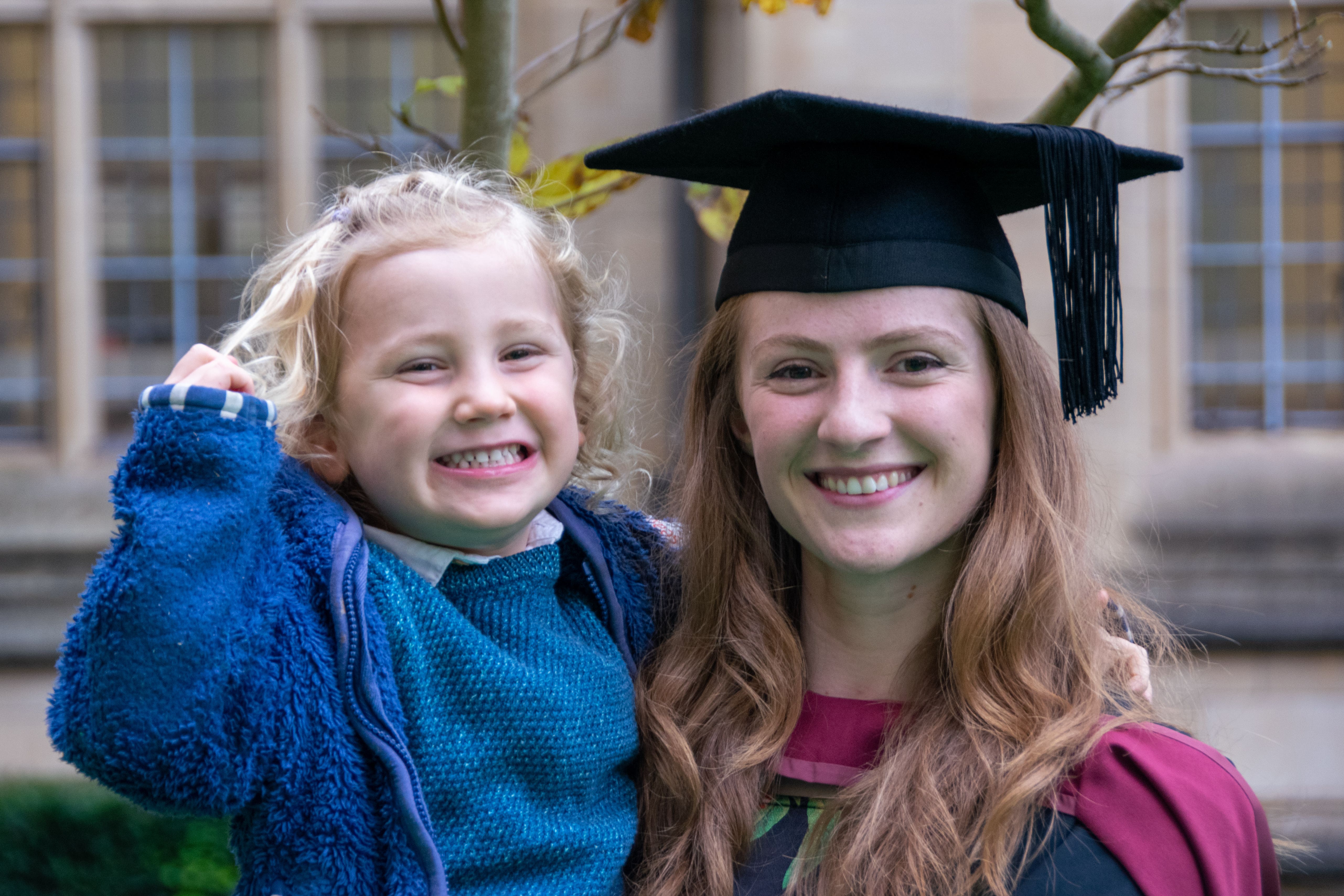 Andante Singer with son Atticus on the day of her graduation from the University of Bristol (University of Bristol/PA)