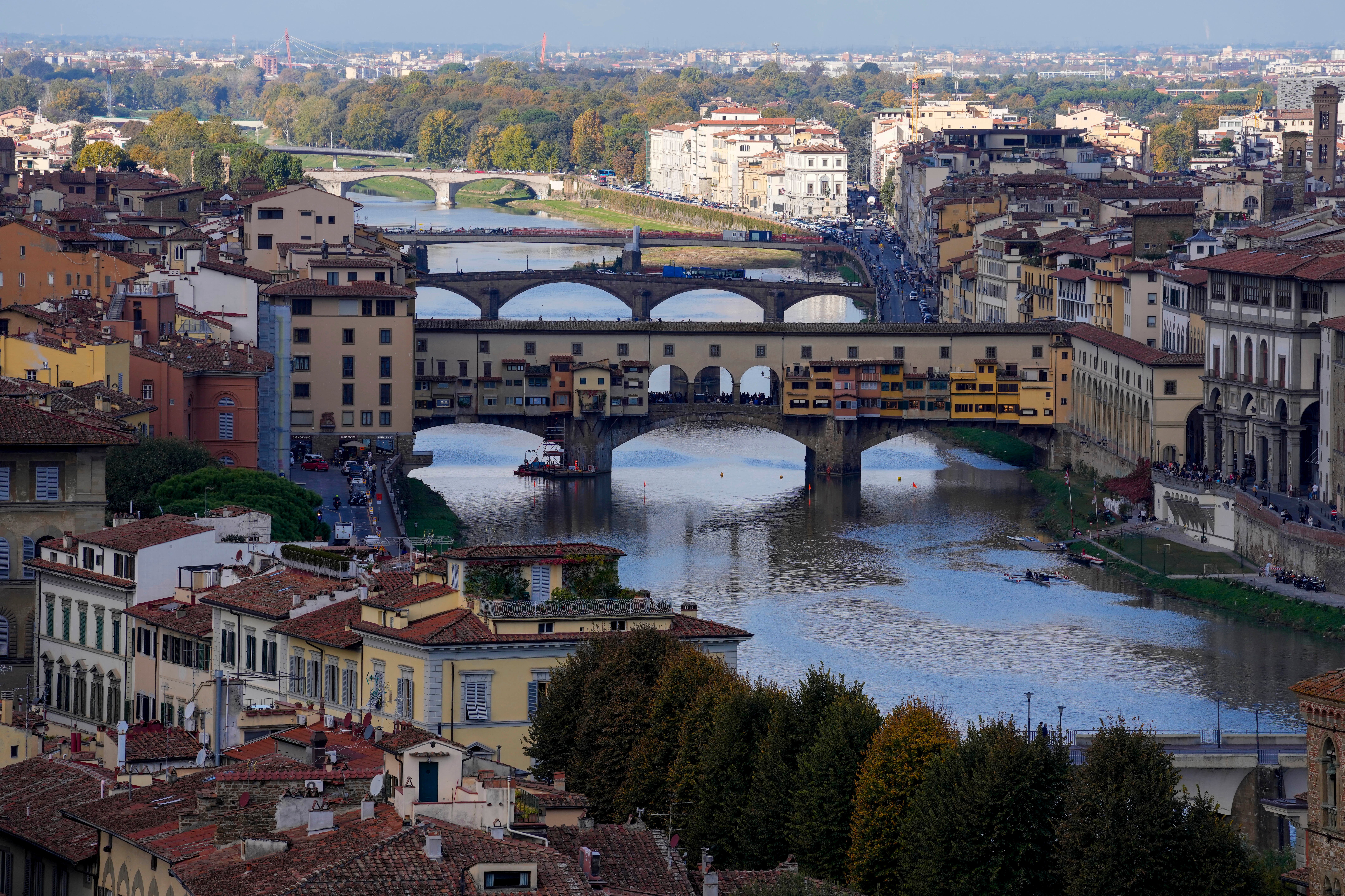 The Ponte Vecchio over the Arno River in Florence