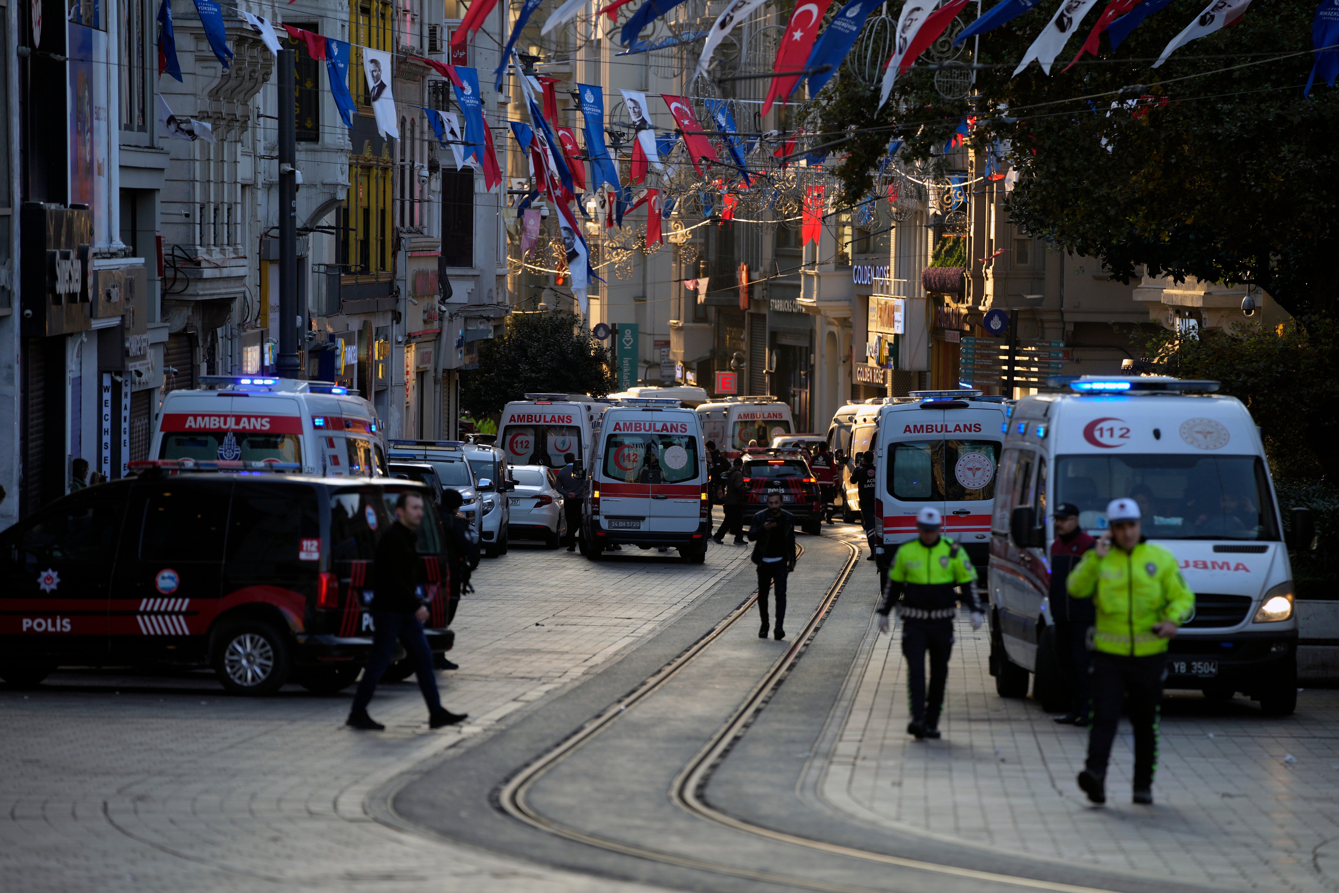 The explosion took place near Taksim Square