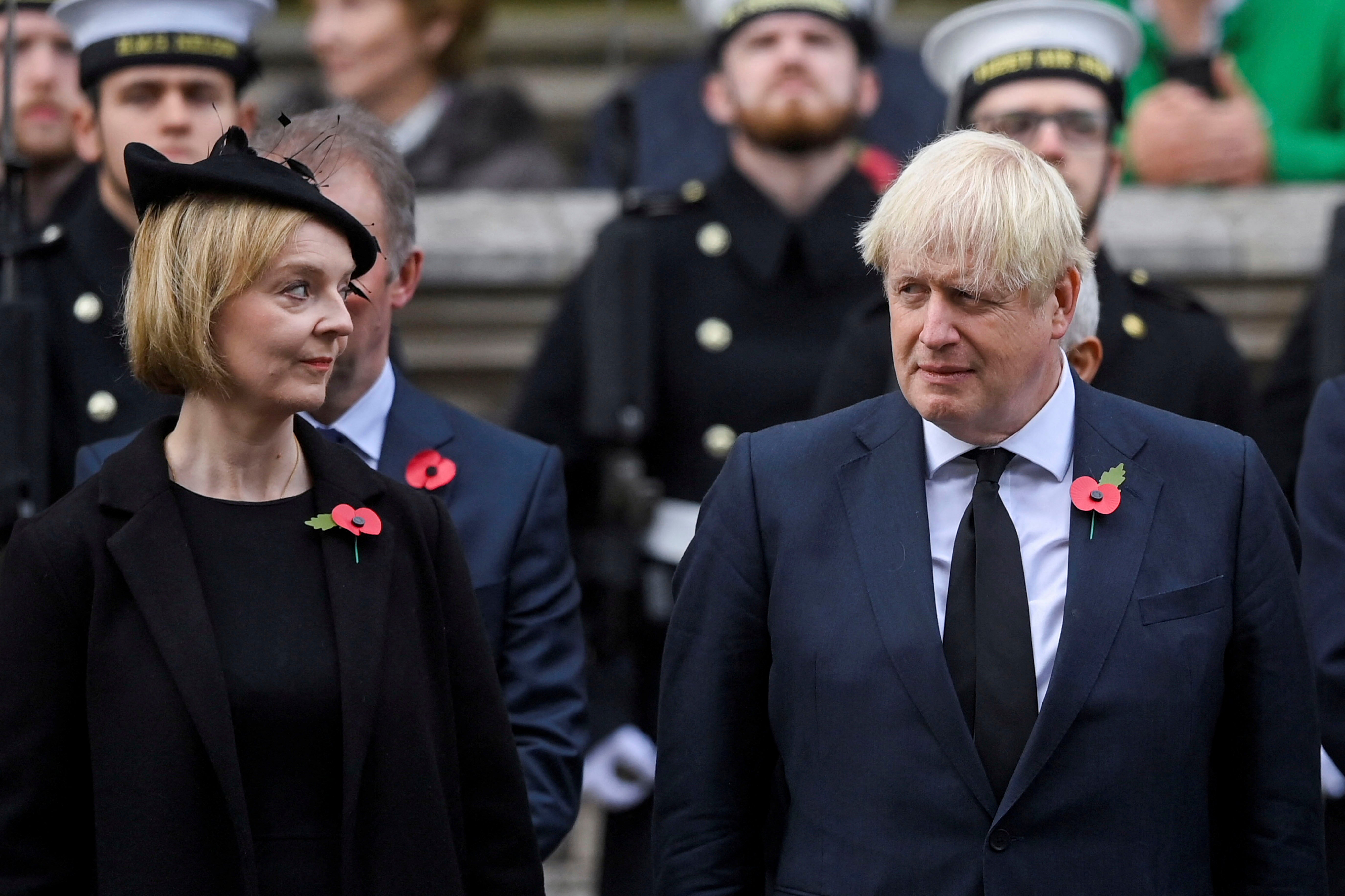 Liz Truss and Boris Johnson