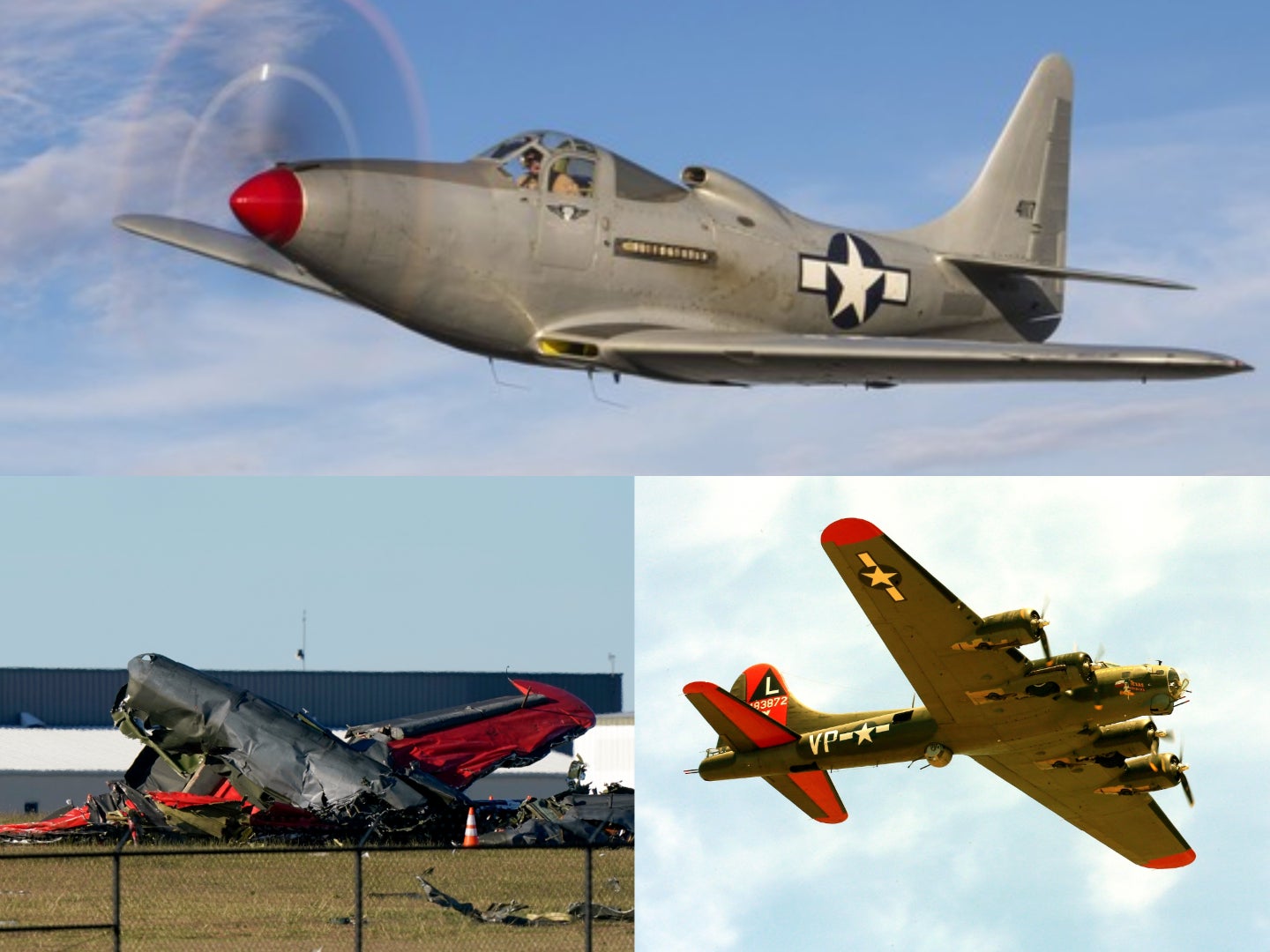 B-17 bomber and Bell P-63 Kingcobra involved in fatal crash that killed six at Texas airshow