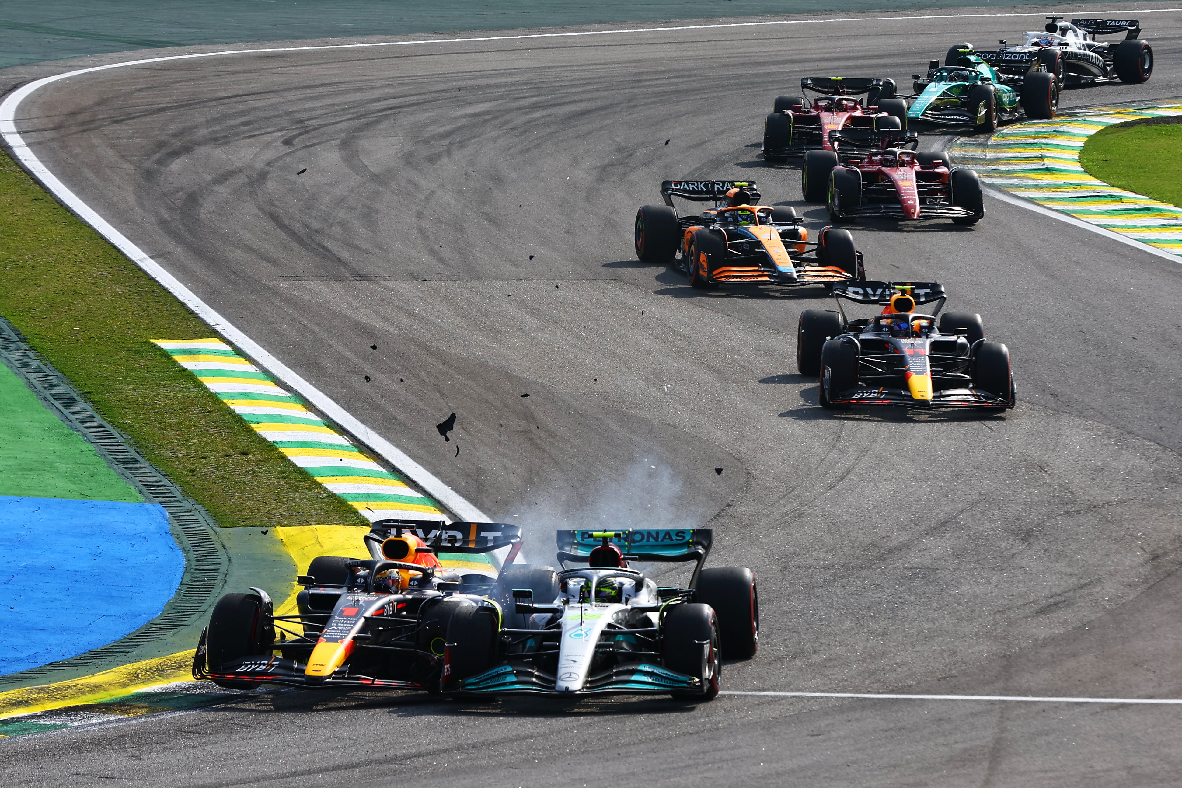 Hamilton and Verstappen collided at Interlagos