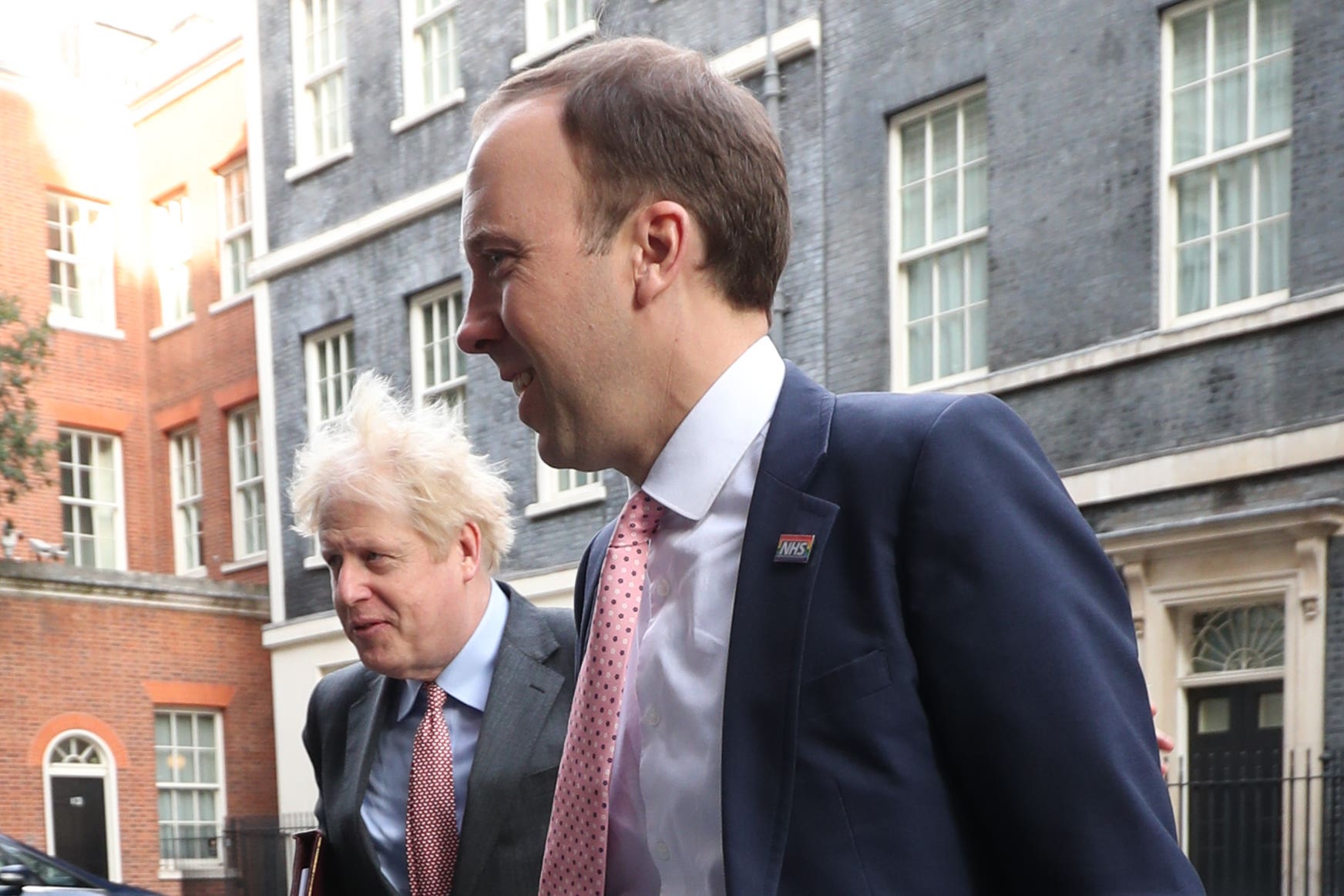 Boris Johnson and Matt Hancock in Downing Street (Yui Mok/PA)