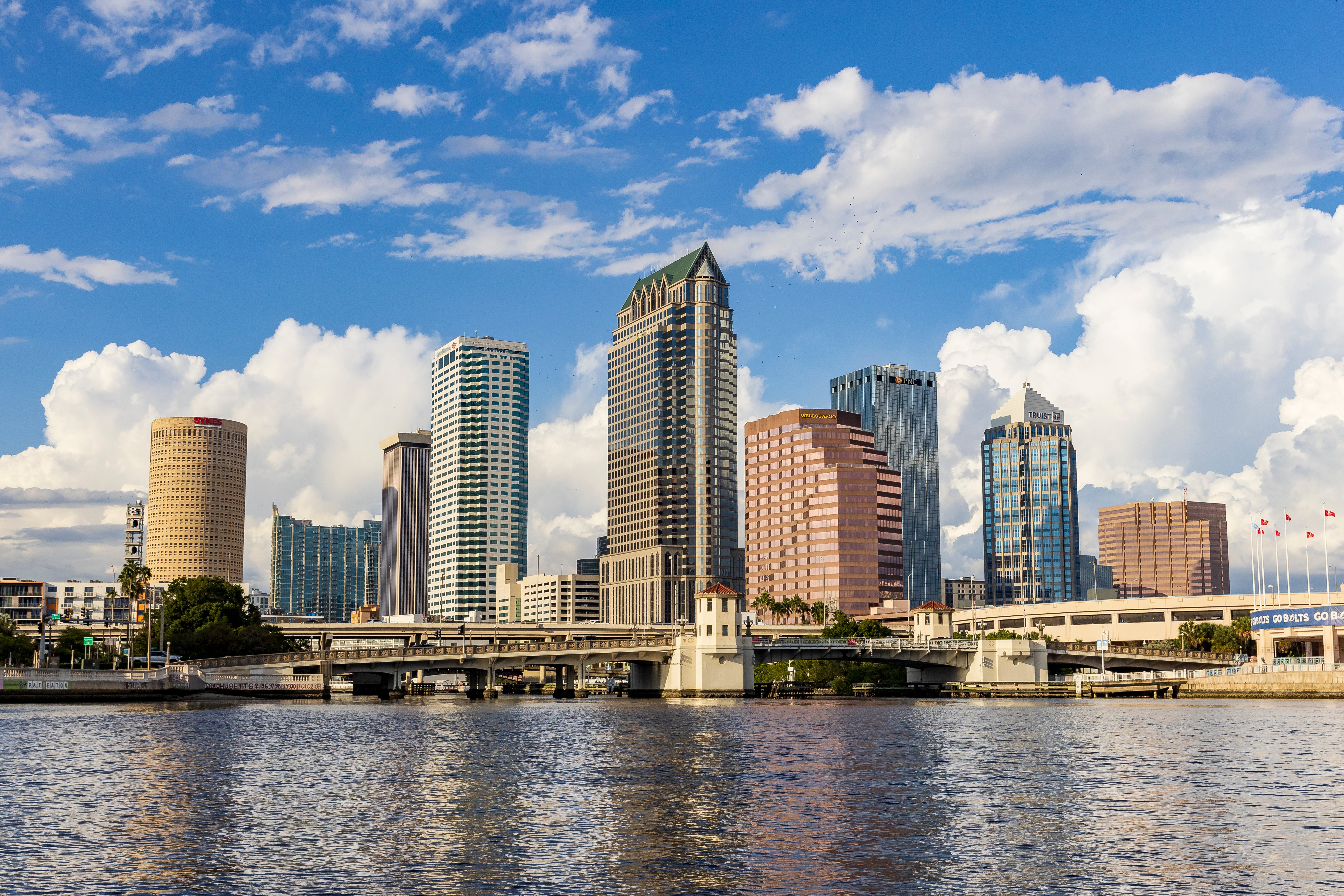 The waterfront in Downtown Tampa