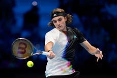 Stefanos Tsitsipas beaten by Novak Djokovic in ATP Finals opener as world No 1 bid ends