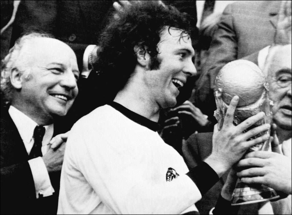 The West Germany team led by Franz Beckenbauer would go on to win the World Cup in 1974