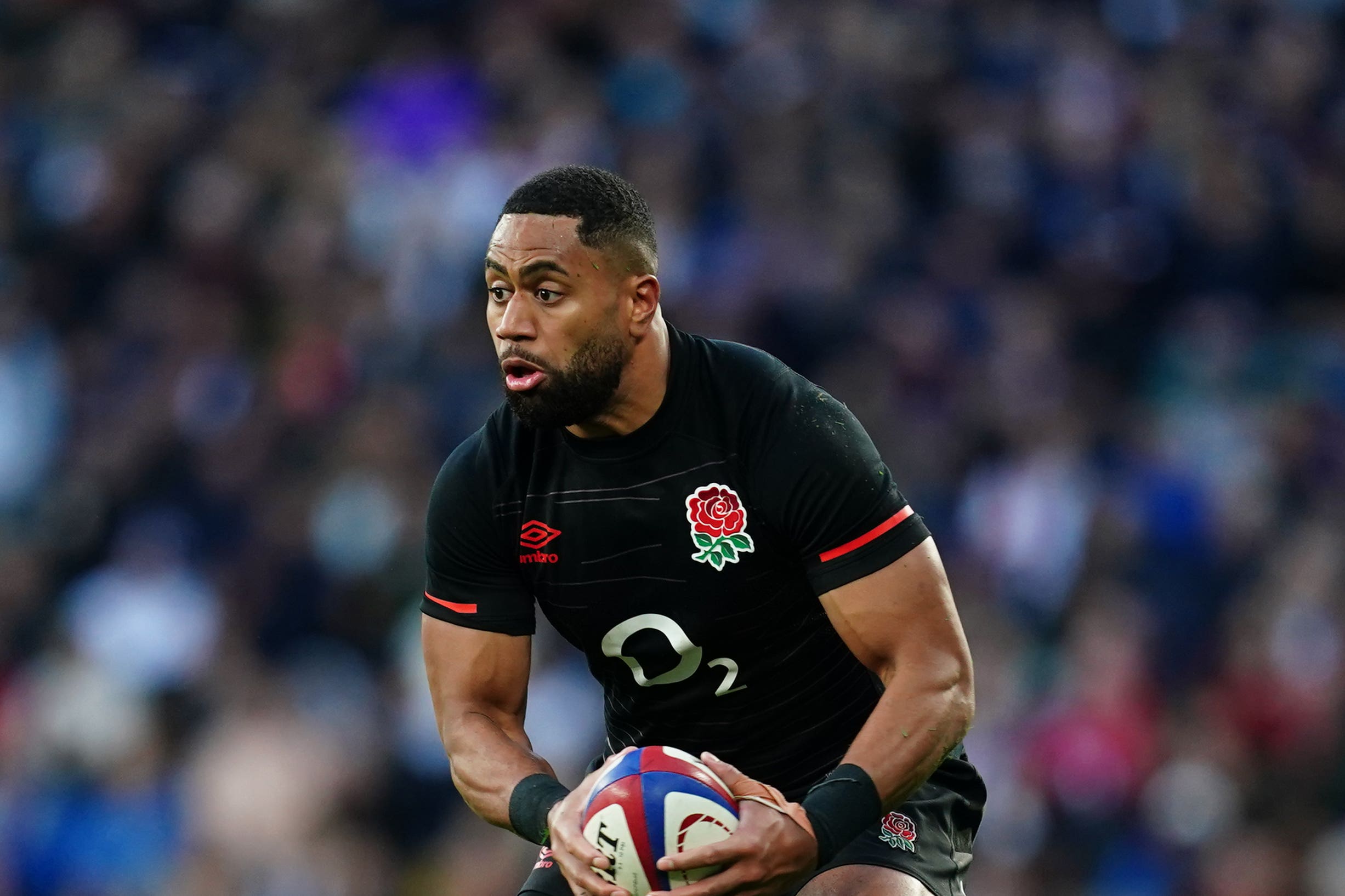 England’s Joe Cokanasiga during the Autumn International match at Twickenham Stadium, Twickenham. Picture date: Sunday November 6, 2022.