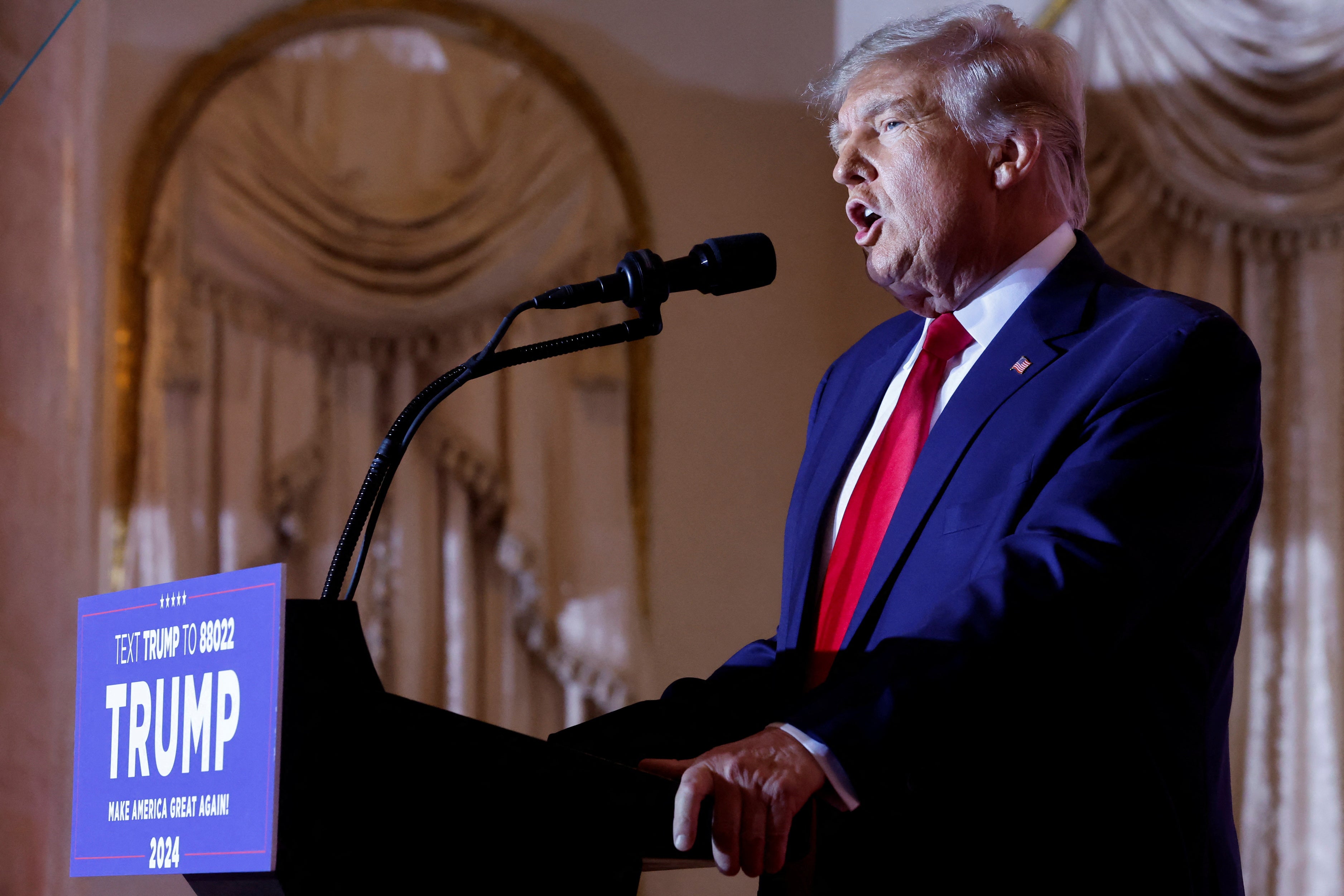 Trump speech – live: Trump launches 2024 presidential bid