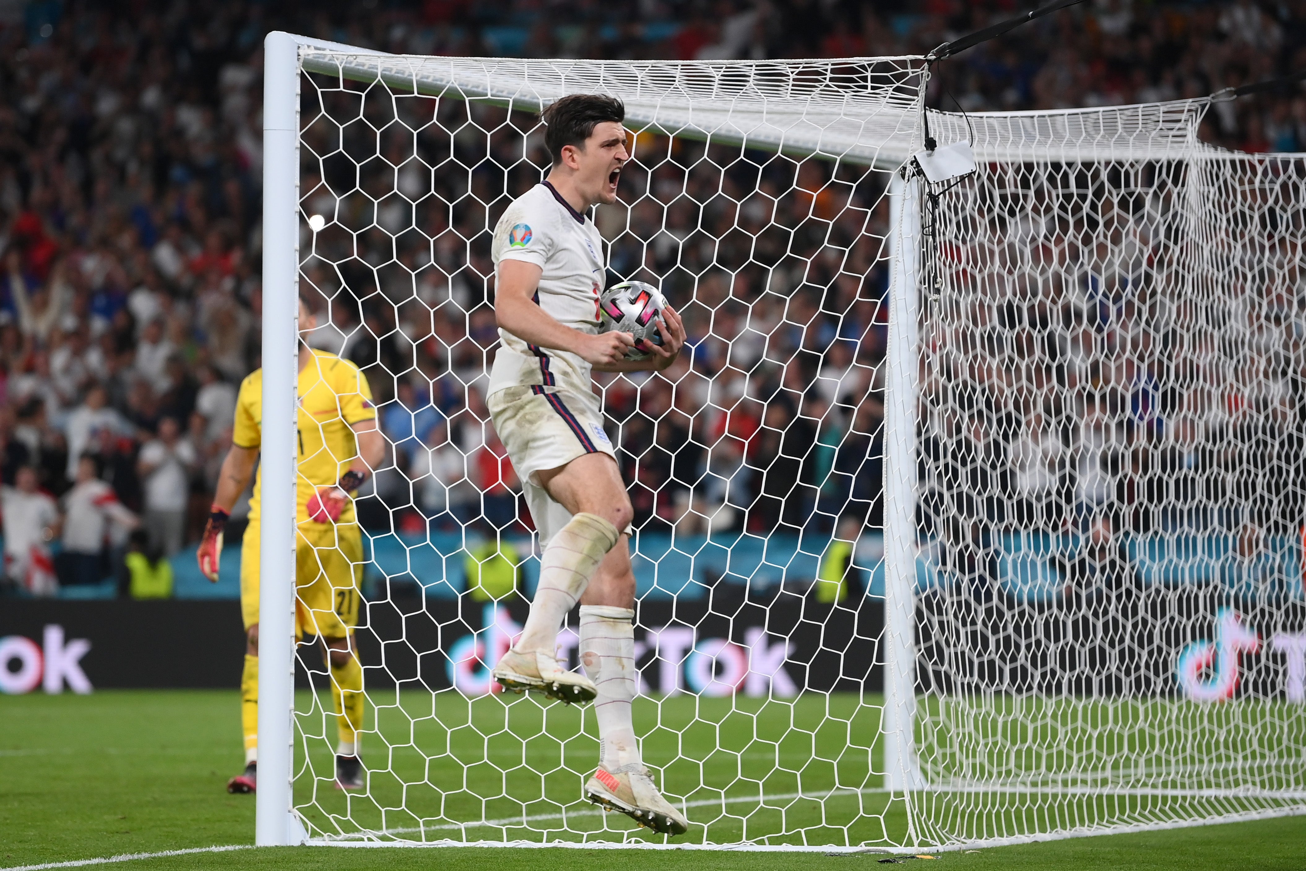 Harry Maguire after scoring against Italy