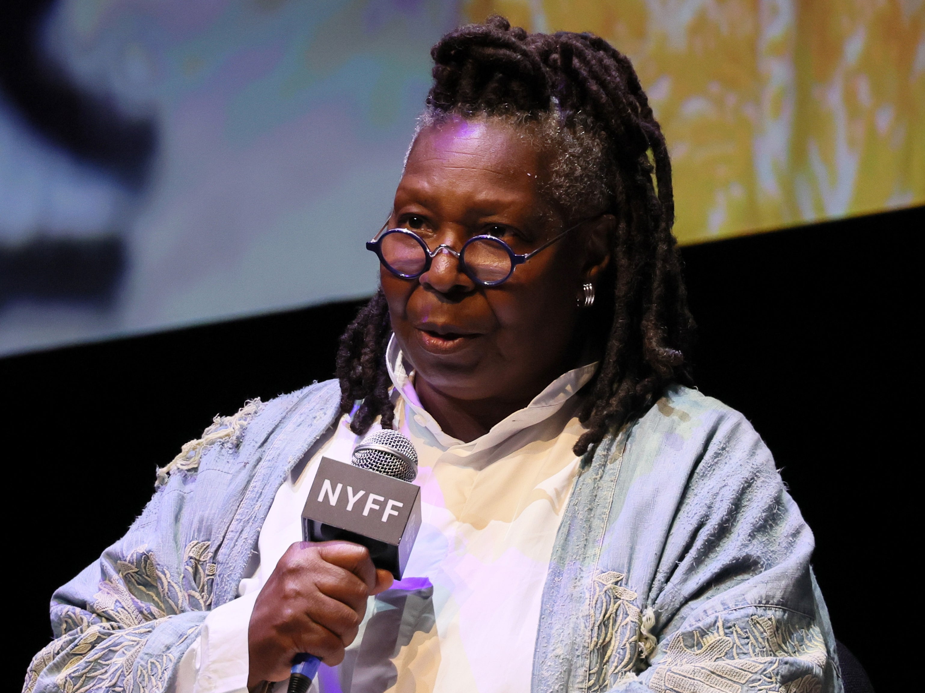 Whoopi Goldberg speaks onstage during the “Till” world premiere Q & A during the 60th New York Film Festival at Alice Tully Hall, Lincoln Center on October 01, 2022 in New York City