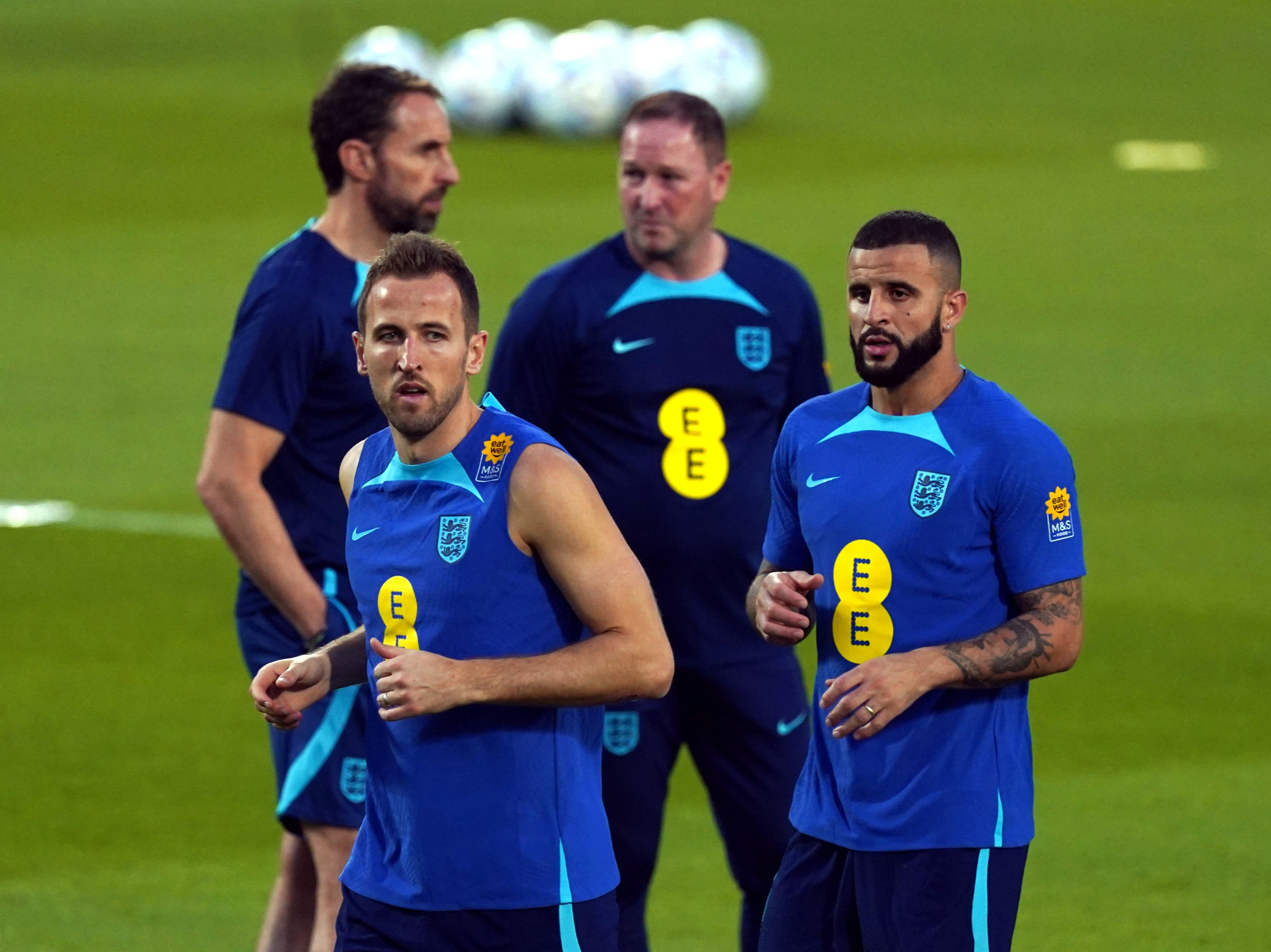 All of Gareth Southgate’s 26-man squad took to the training pitch at the Al Wakrah Sports Complex to the south of Doha