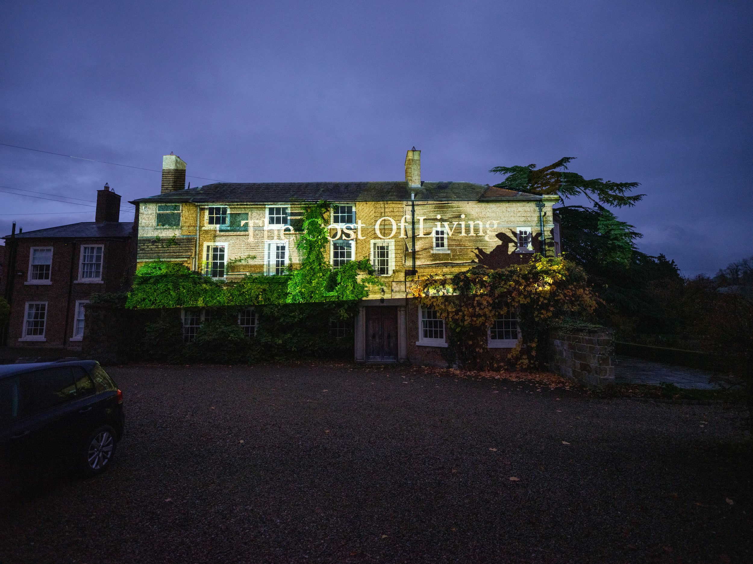 The trailer for ‘The Cost of Living’ was projected onto Mr Sunak’s constituency home in Yorkshire