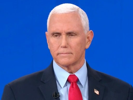 Former vice-president Mike Pence at CNN town hall event in New York