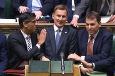 Hunt blames ‘recession made in Russia’ as he increases taxes and cuts spending