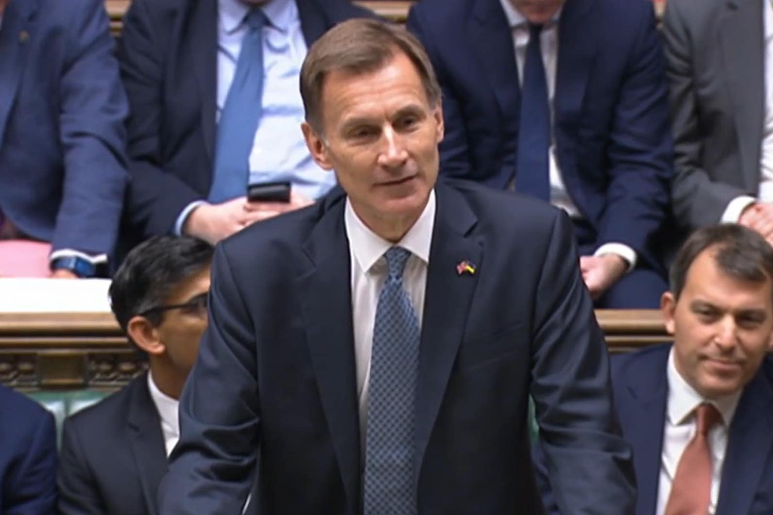 Jeremy Hunt delivering his autumn statement to MPs in the House of Commons (House of Commons/PA)