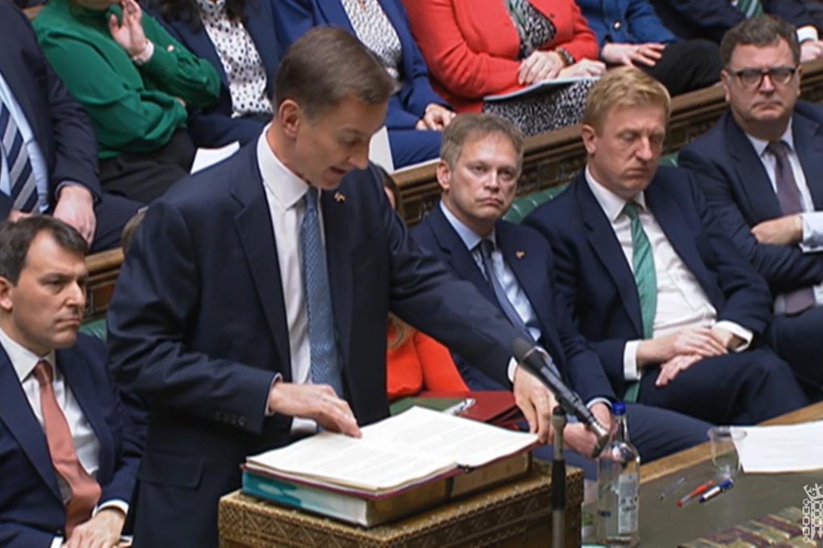 Chancellor of the Exchequer Jeremy Hunt delivering his autumn statement to MPs in the House of Commons. (House of Commons/PA)