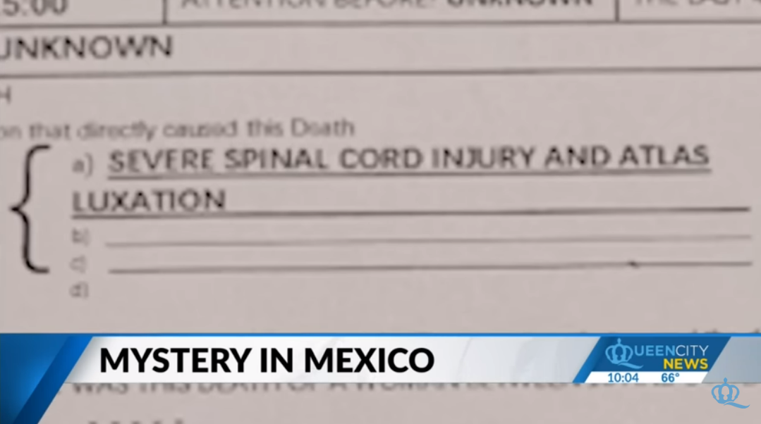 The death certificate of Shanquella Robinson, 25, obtained by Queen City News, reveals that her cause of death was ‘severe spinal cord injury and atlas luxation’