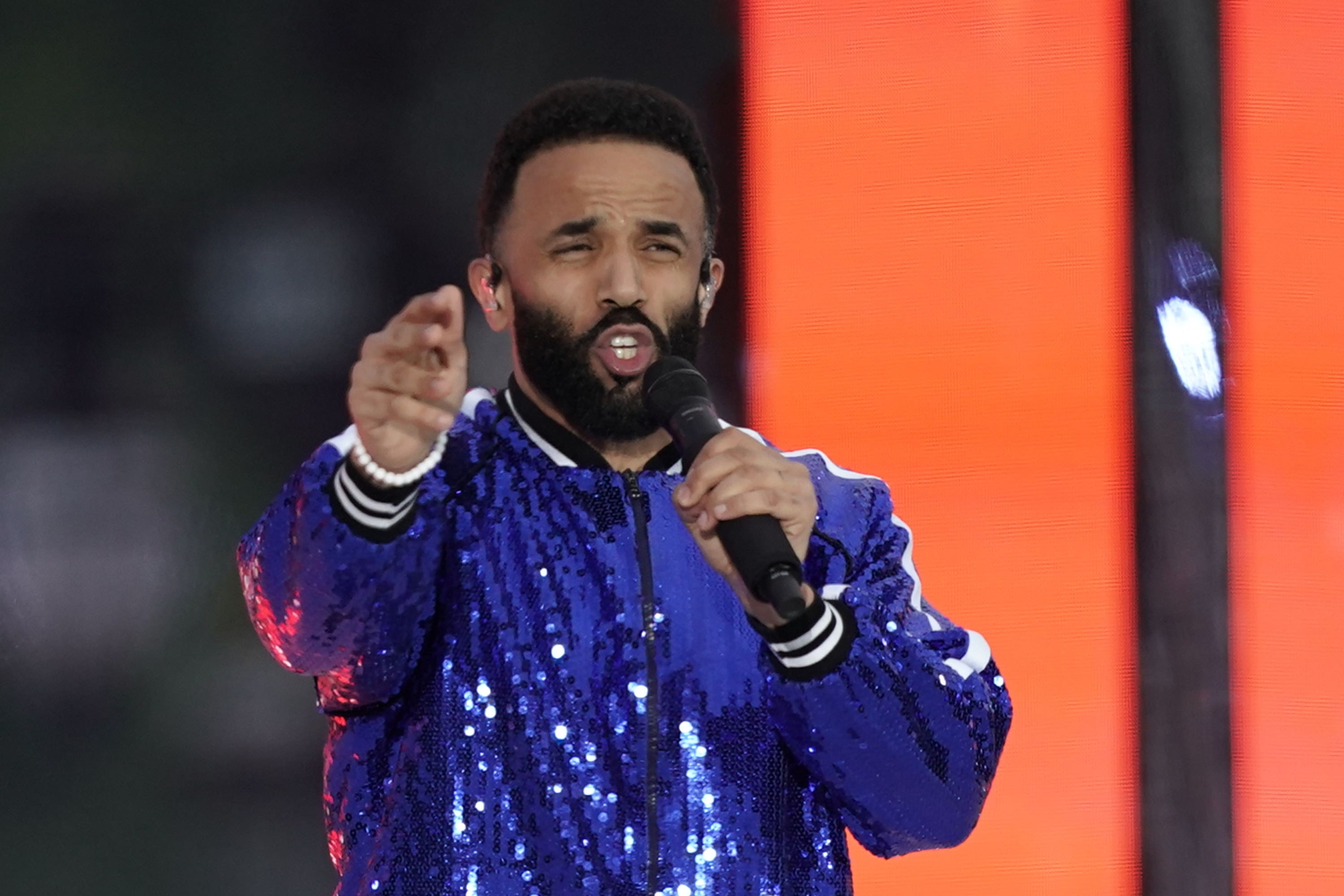 Craig David performs during the BBC’s Platinum Party at the Palace staged in front of Buckingham Palace (Aaron Chown/PA)