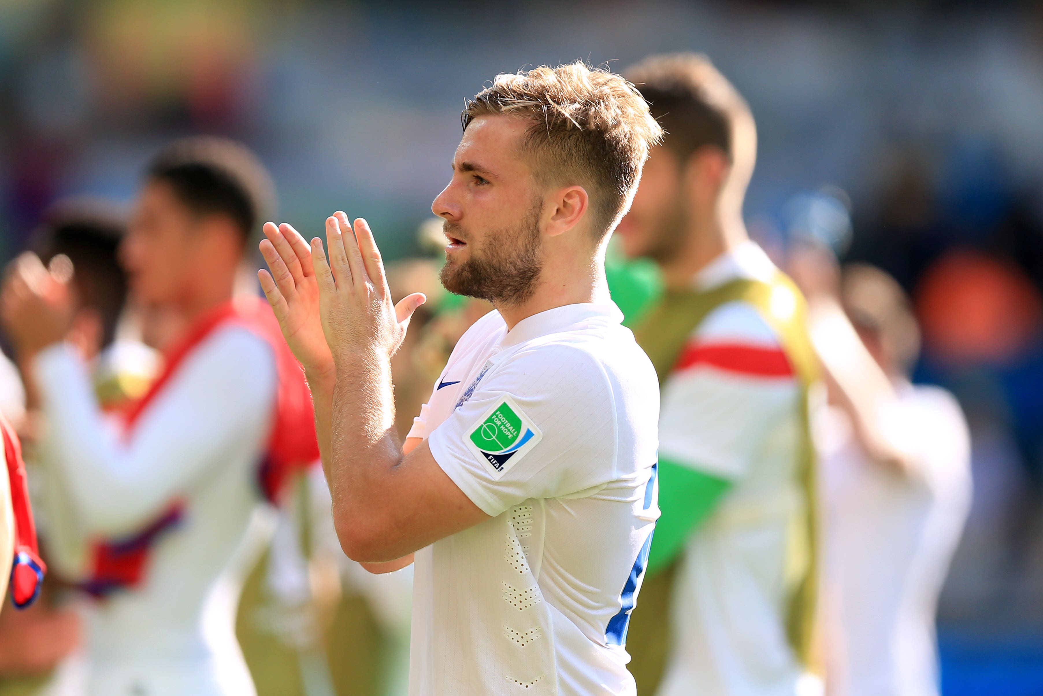 Luke Shaw made his World Cup debut in Belo Horizonte (Mike Egerton/PA)