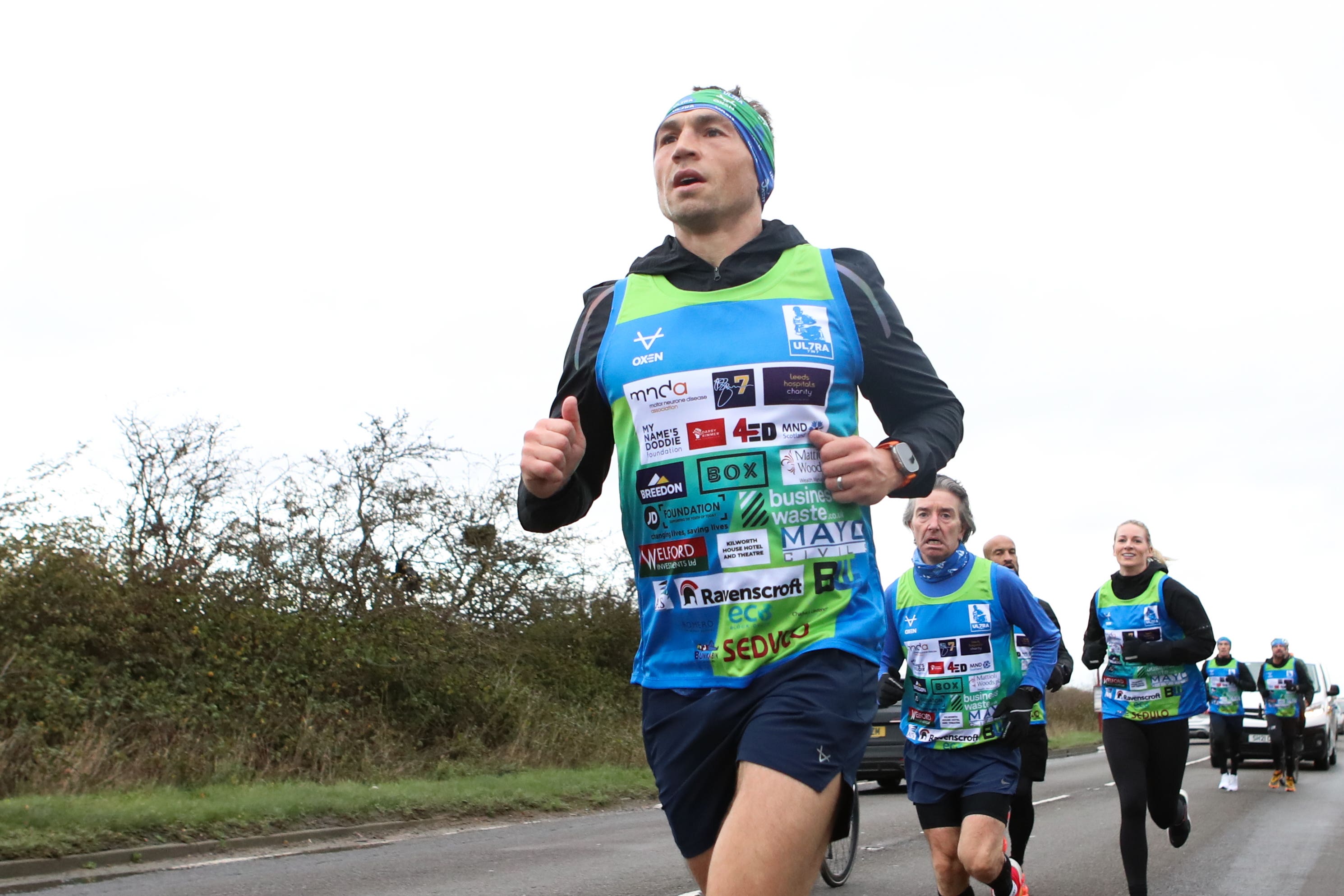 Sinfield completed seven ultramarathons in as many days recently to raise money for MND awareness