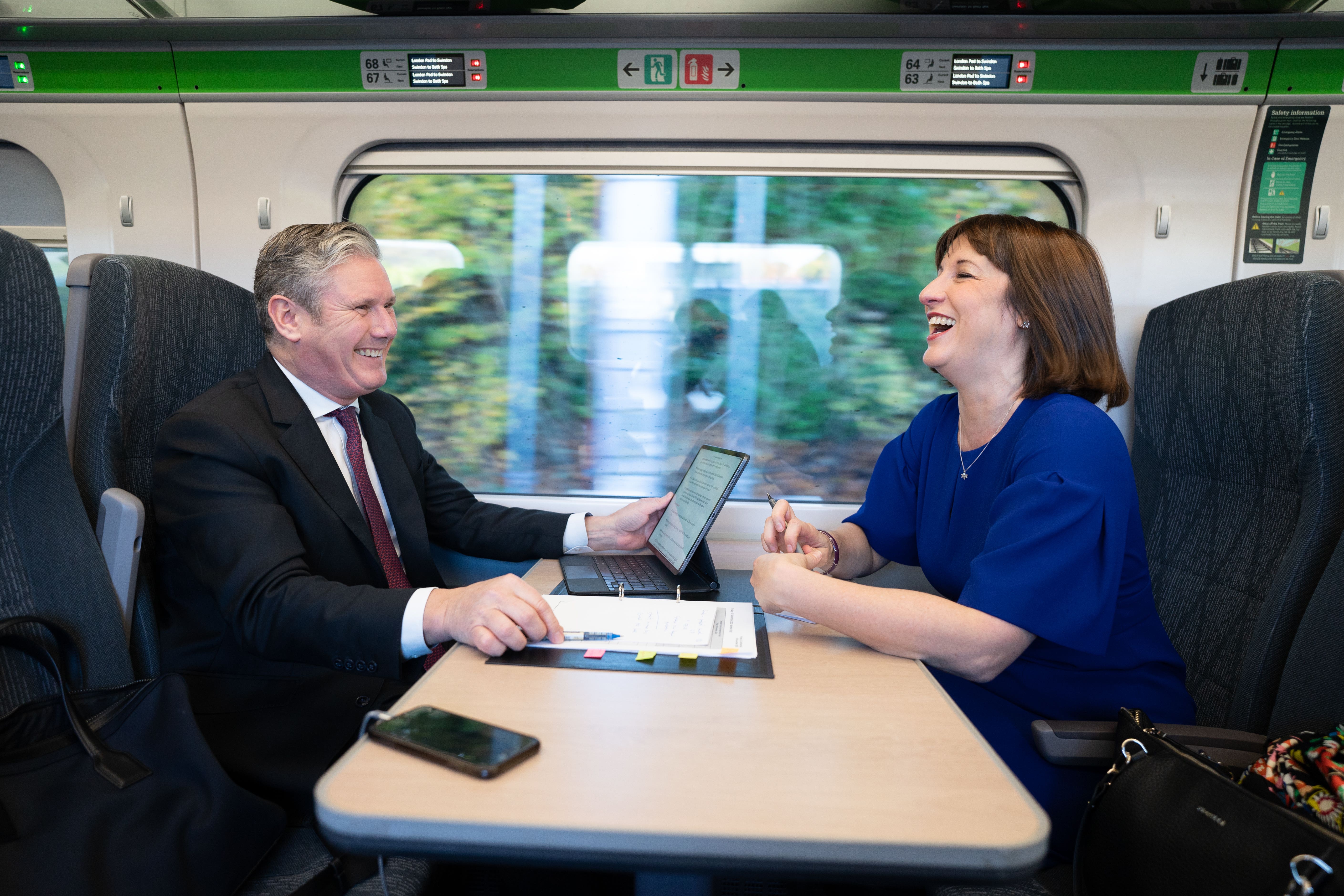 Labour leader Sir Keir Starmer with shadow chancellor Rachel Reeves (Stefan Rousseau/PA)