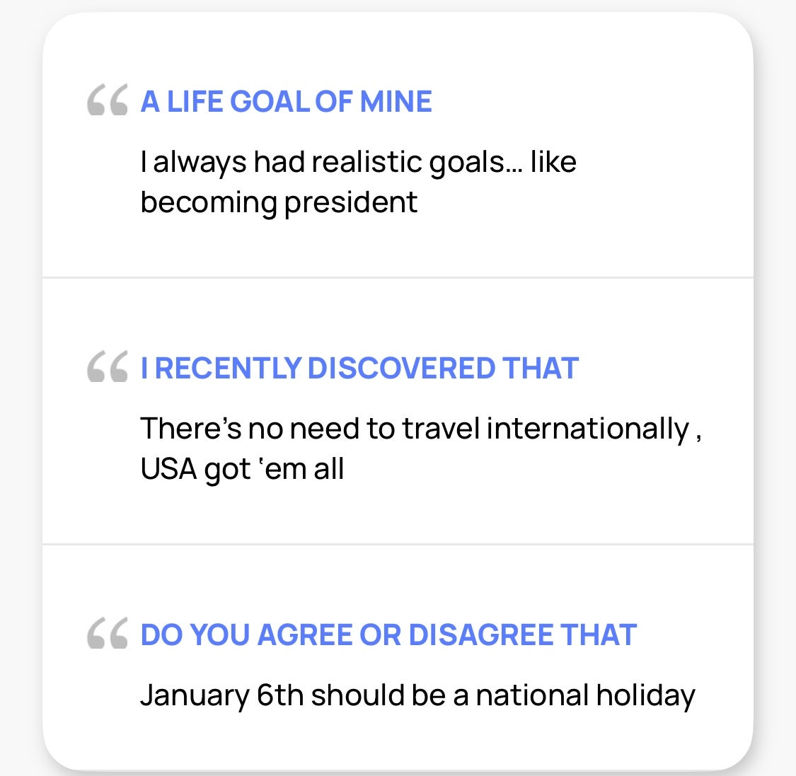 One user claims January 6th should be a ‘national holiday’