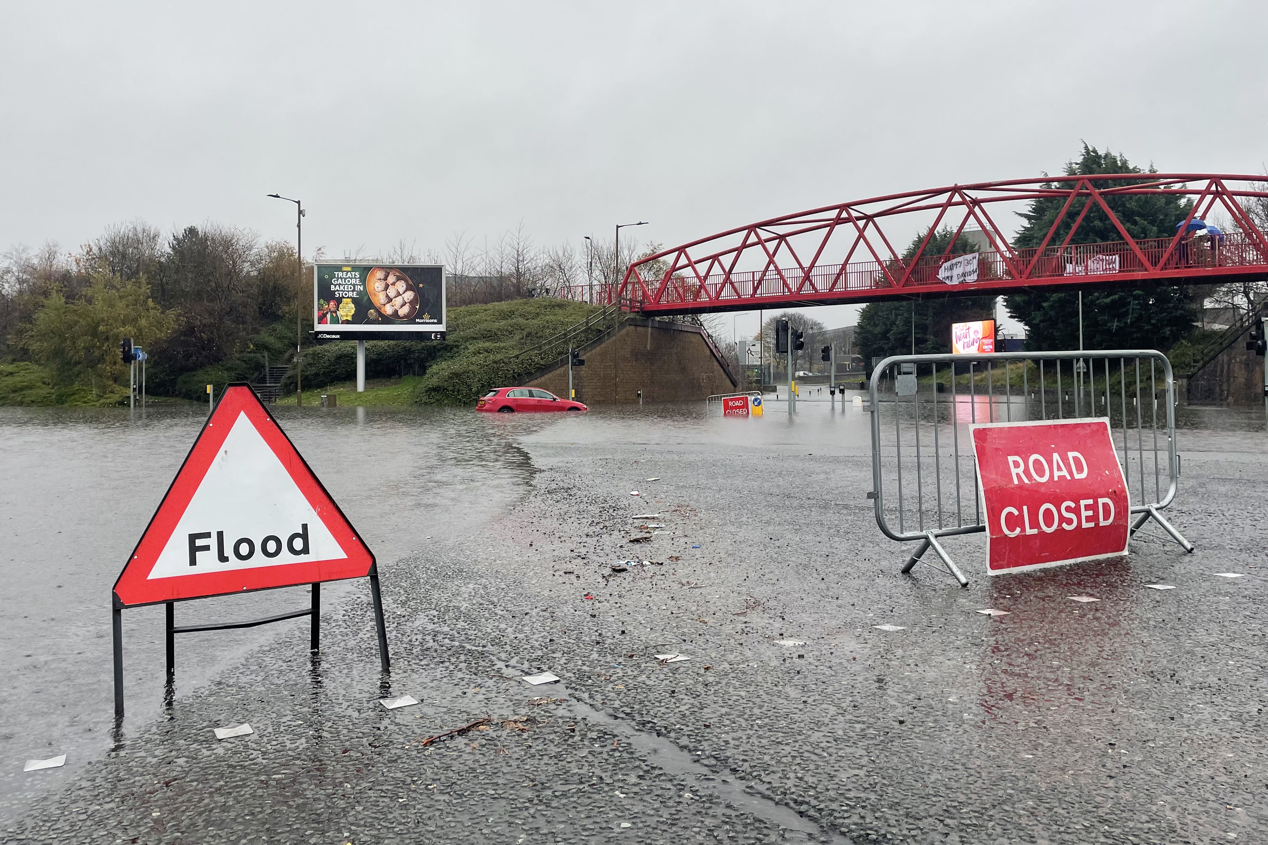 Flooding in Edinburgh on Friday