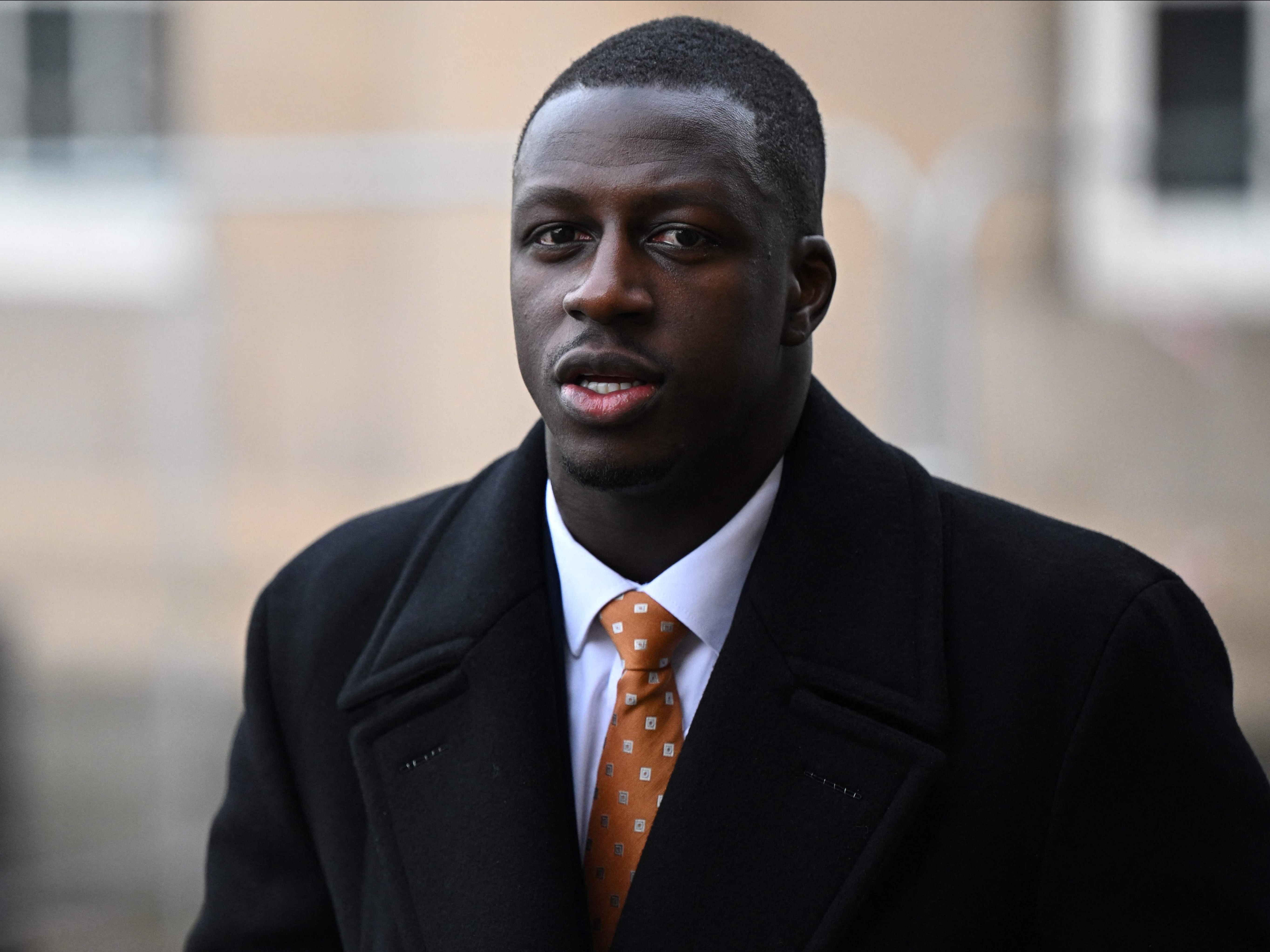 Manchester City and France footballer Benjamin Mendy arrives to Chester Crown Court