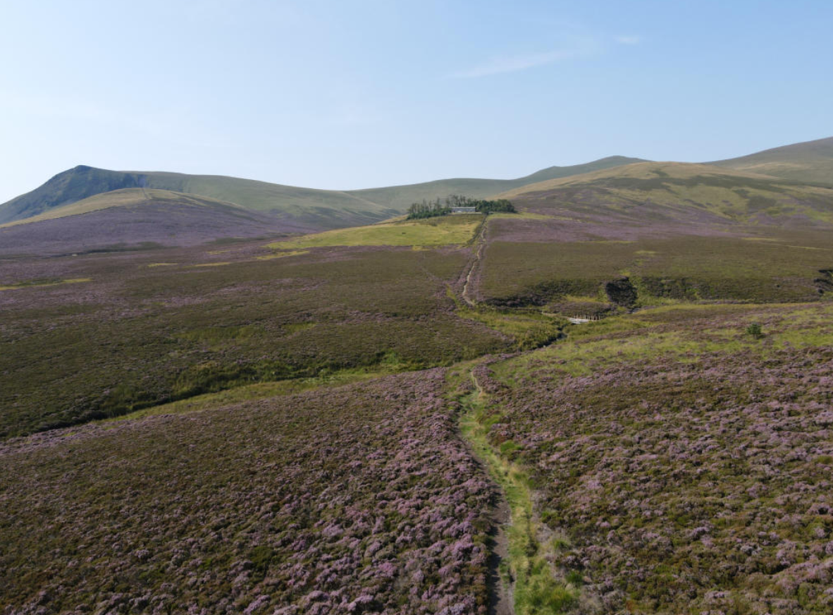 Skiddaw House is seen shrouded by Skiddaw Forrest