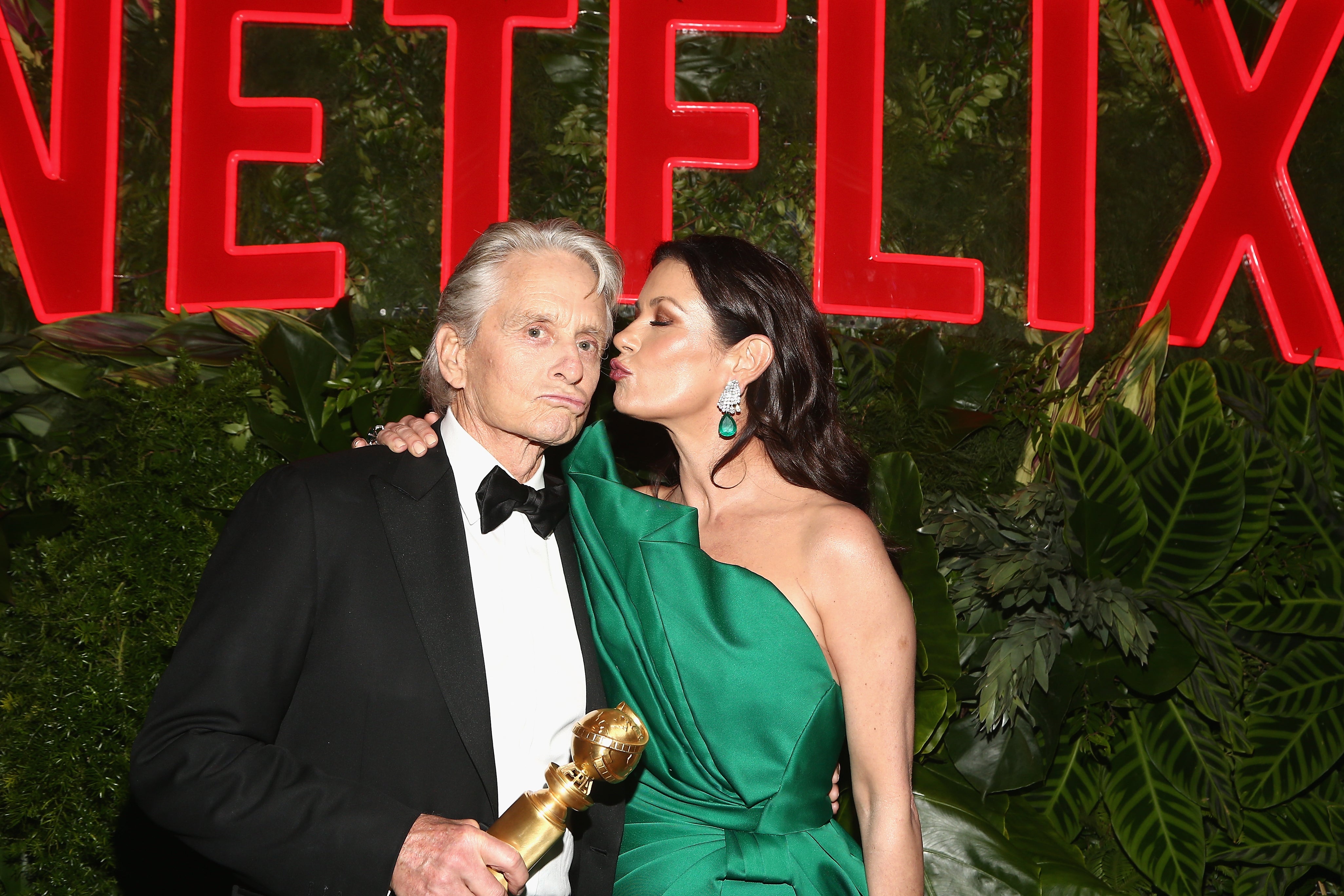 Michael Douglas and Catherine Zeta-Jones attend the Netflix 2019 Golden Globes After Party on January 6, 2019