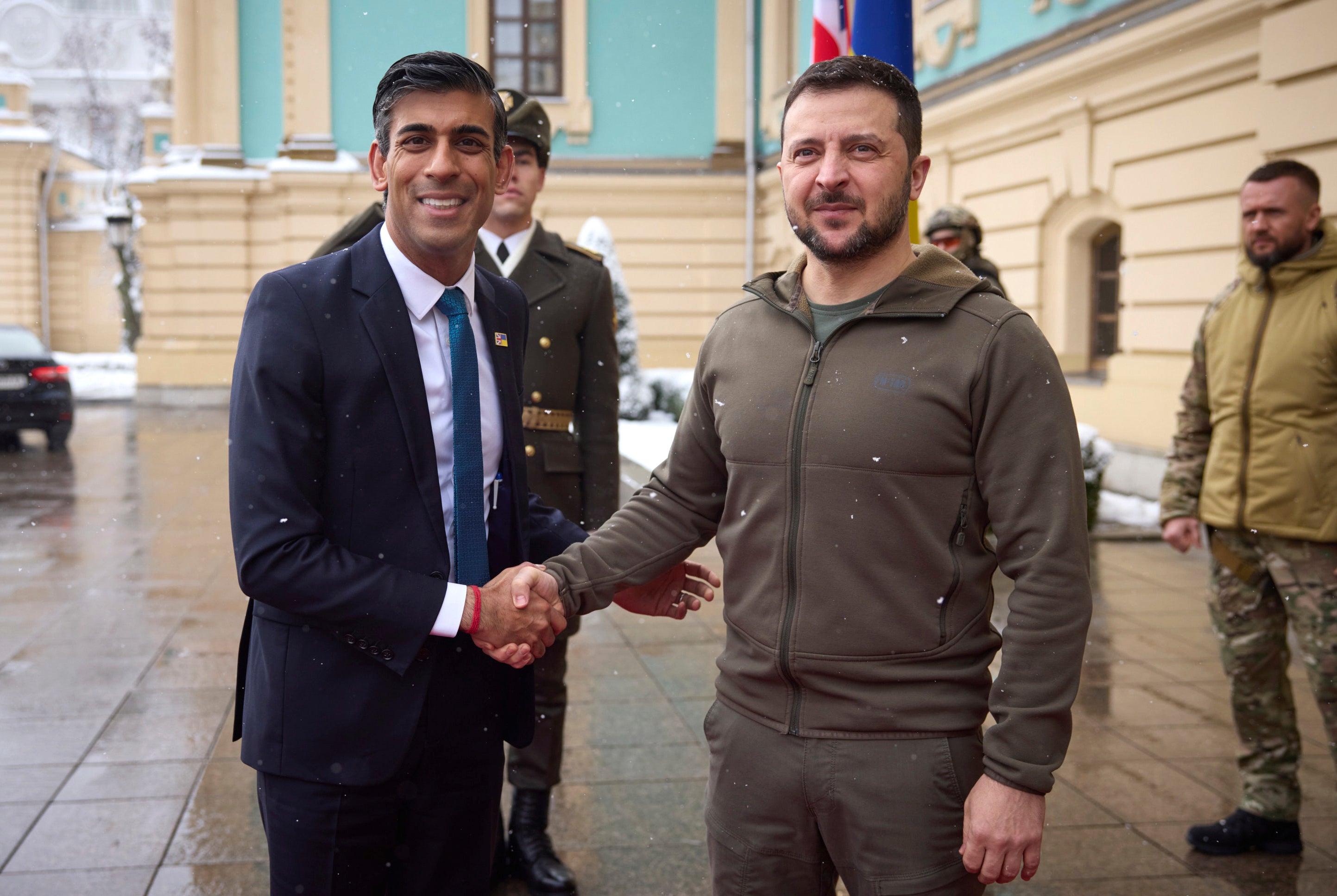 Rishi Sunak meeting Volodymyr Zelensky in Kyiv