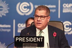 Cop27 deal leaves 1.5C global heating pledge ‘on life support’, says Alok Sharma