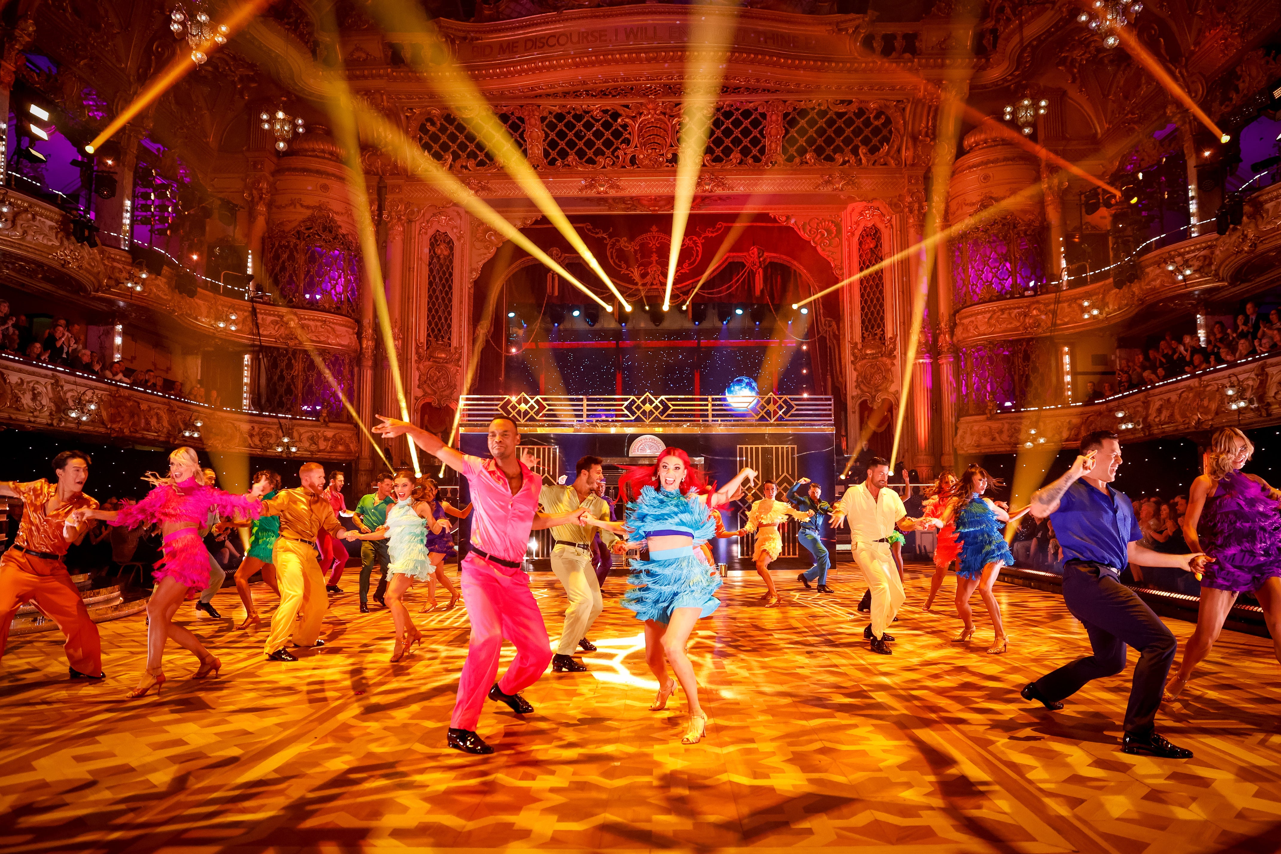 The pro dancers performing at the Tower Ballroom