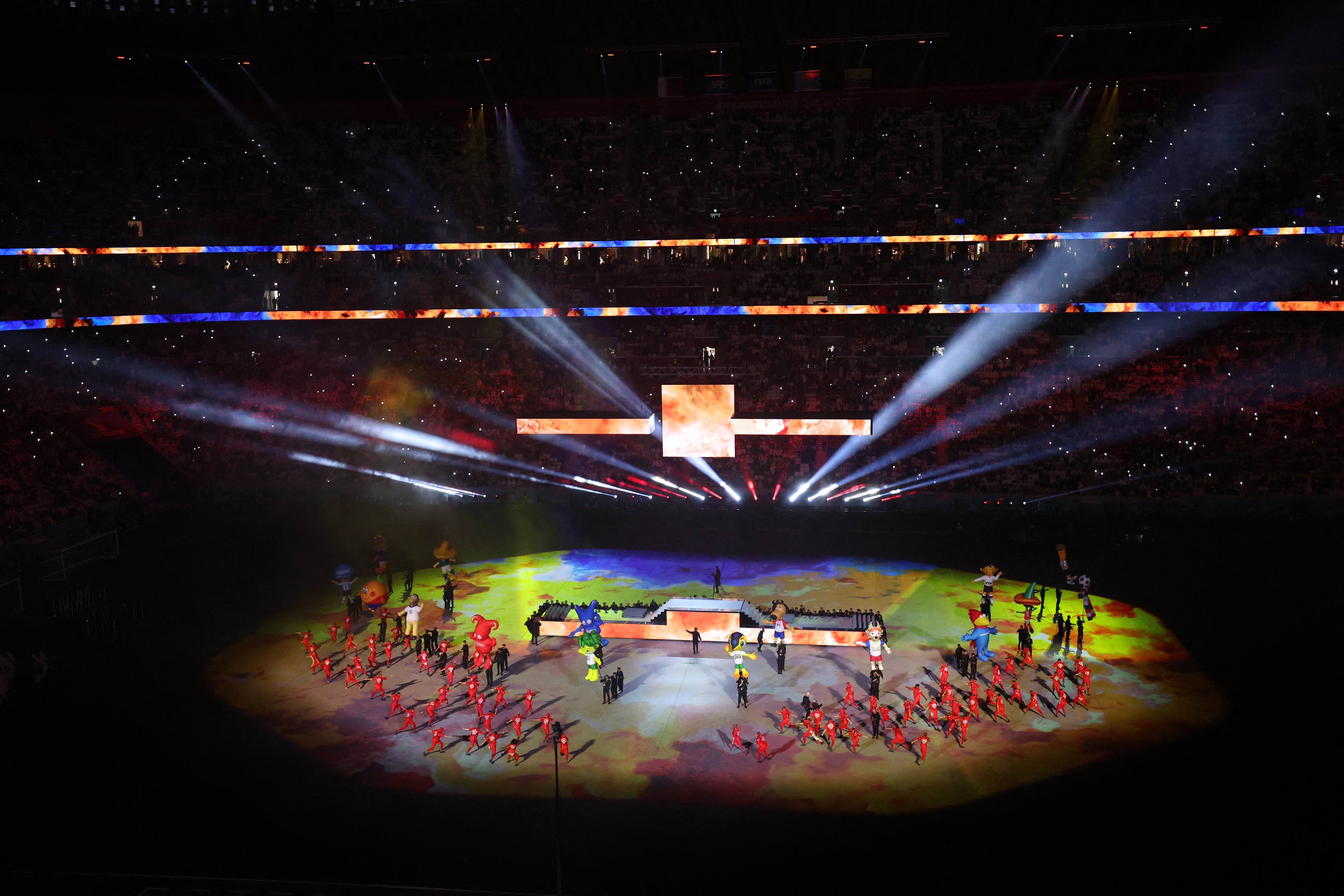 The opening ceremony preceded the first game of the tournament