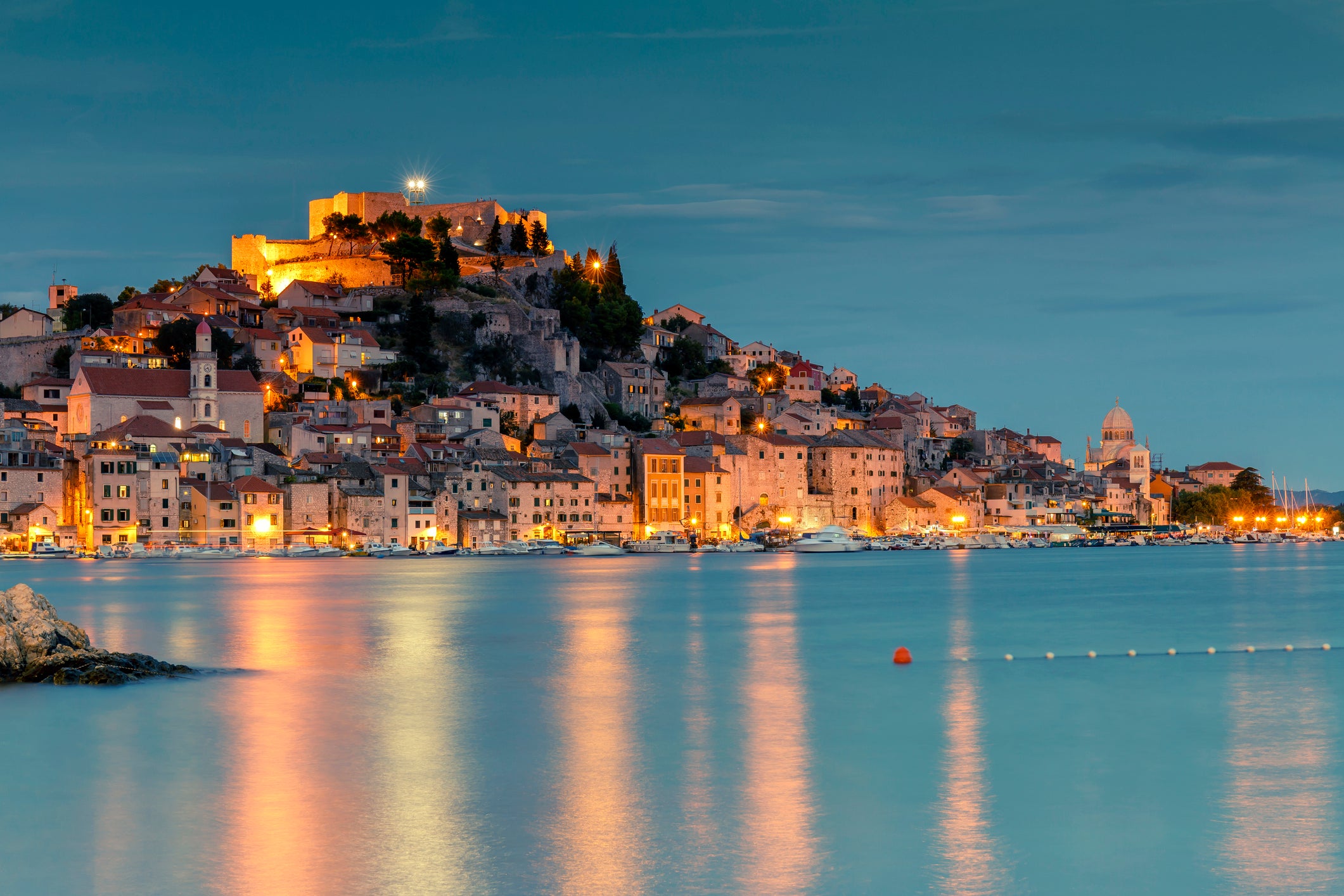 Sibenik, 40 miles northwest of Trogir, is larger and arguably even more attractive, thanks to its hillside setting