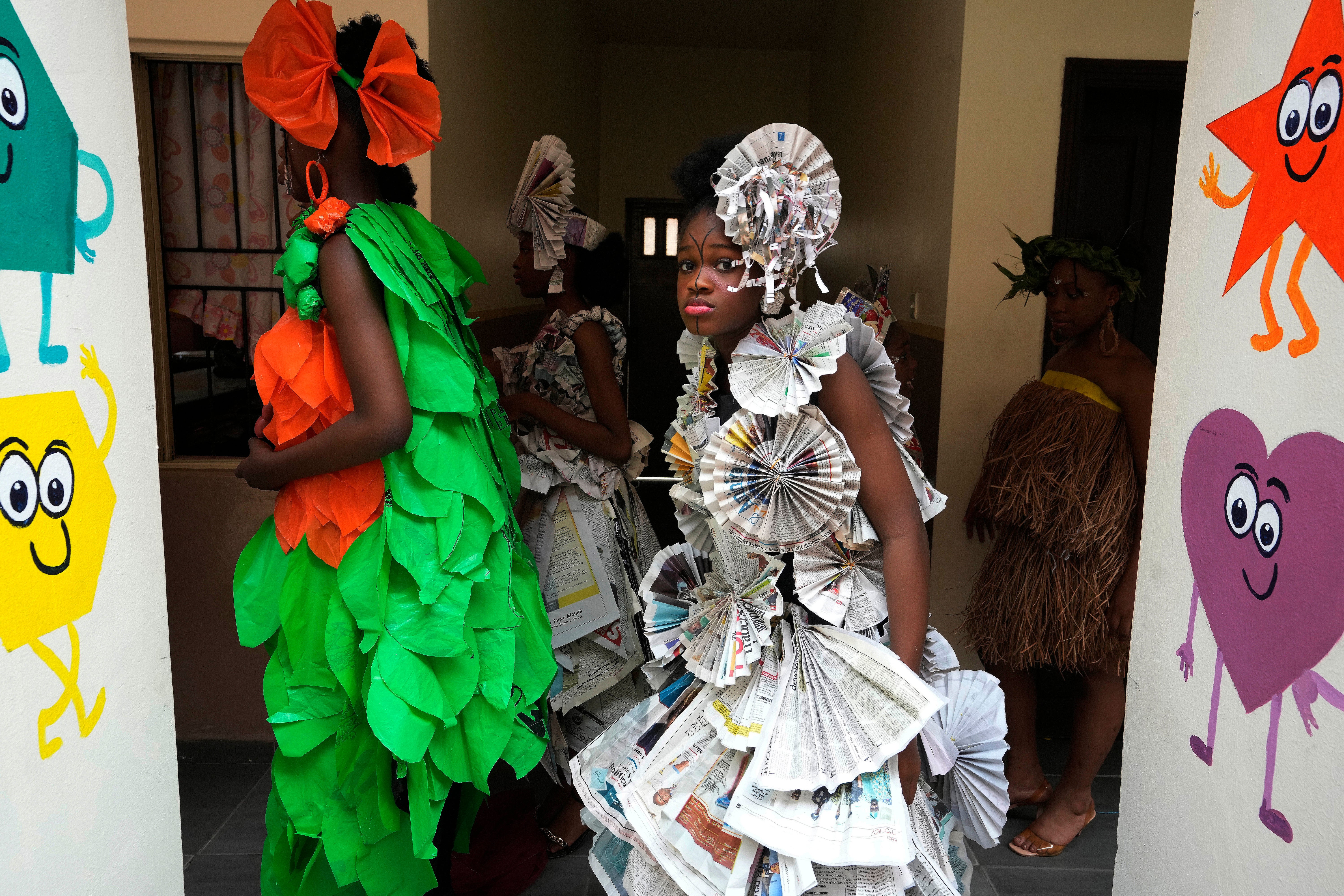 APTOPIX Nigeria Trashion Show