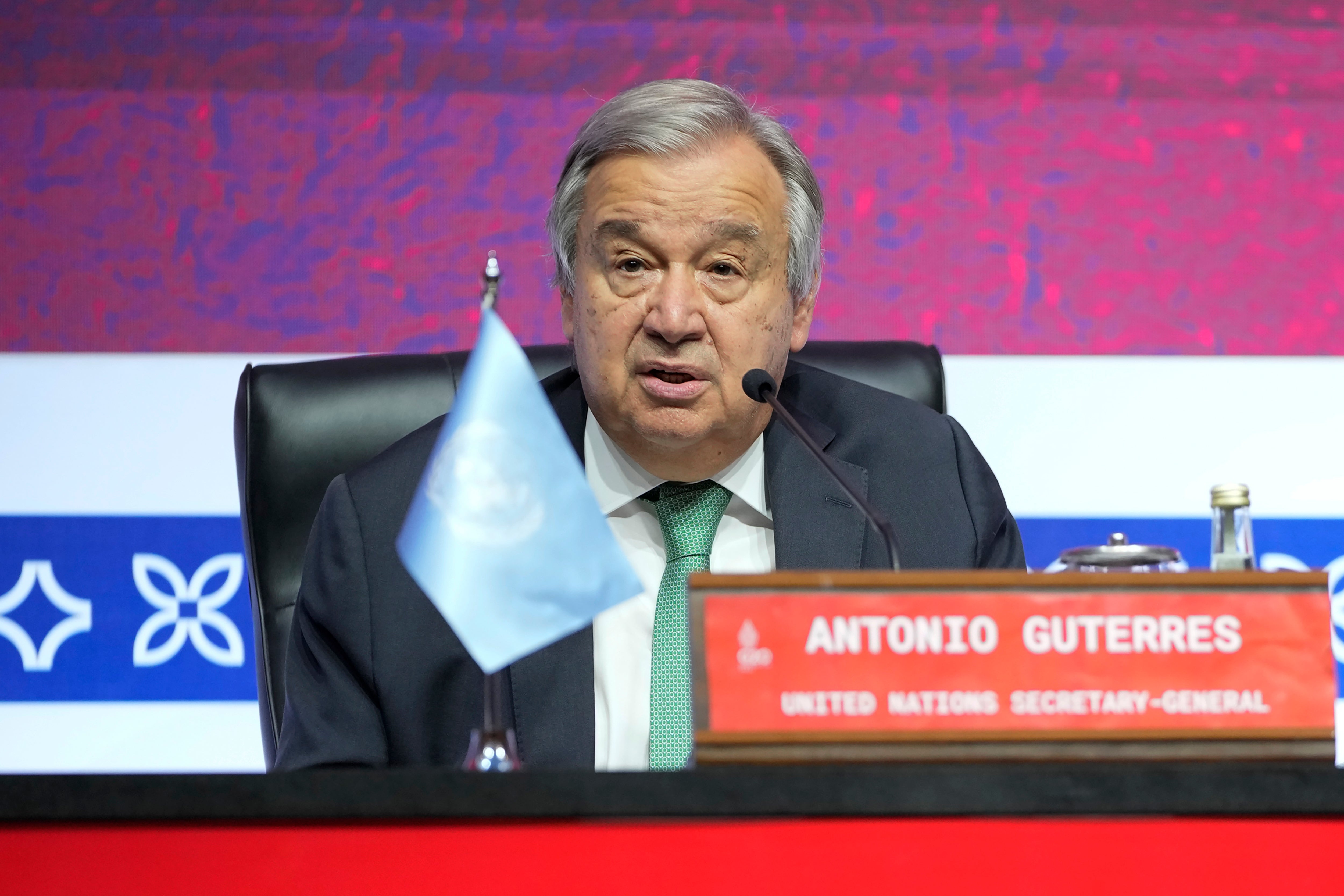 António Guterres addressing Cop15 in Canada