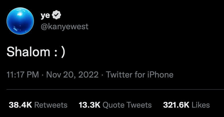 West’s tweet