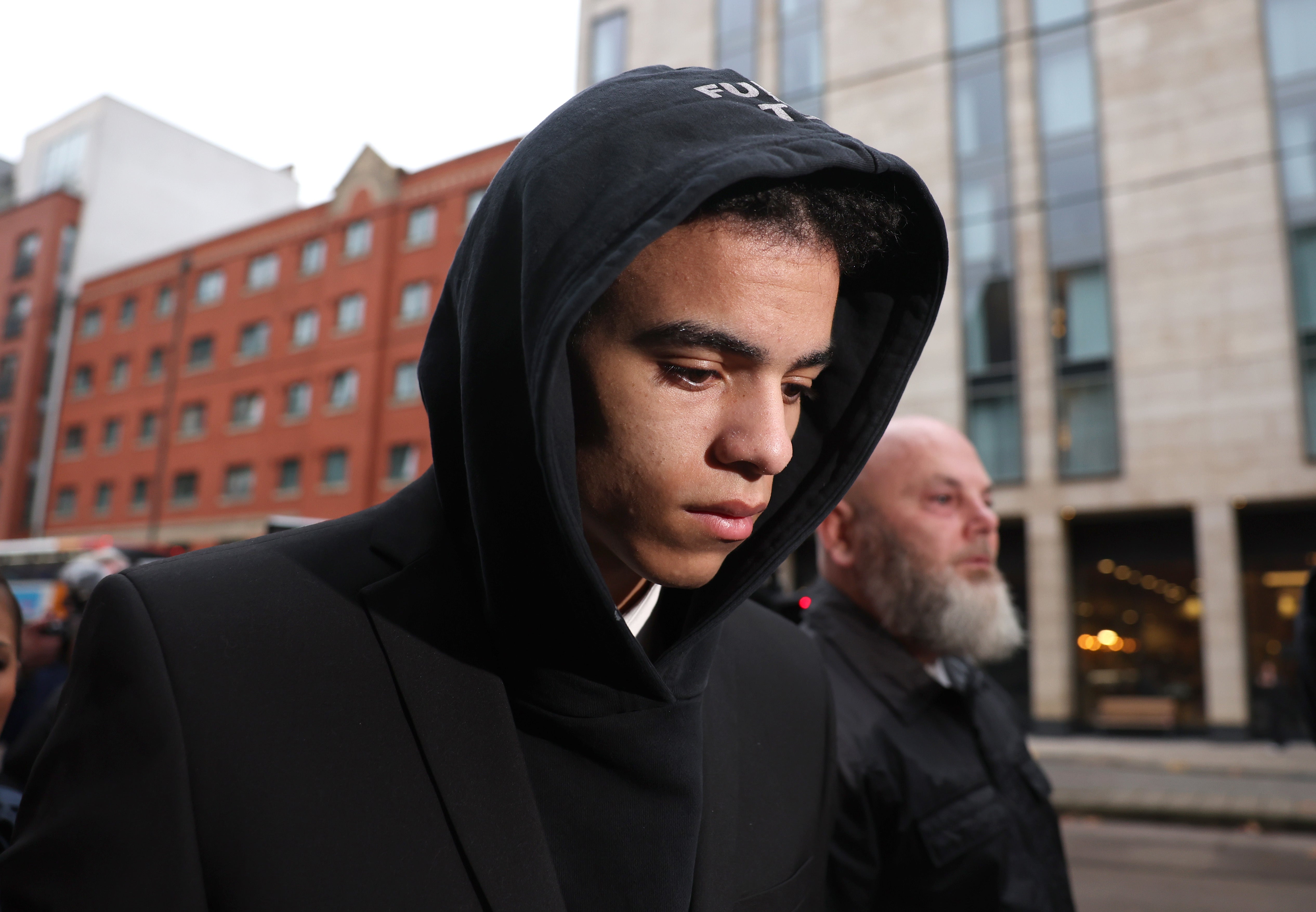 Mason Greenwood arrives at court