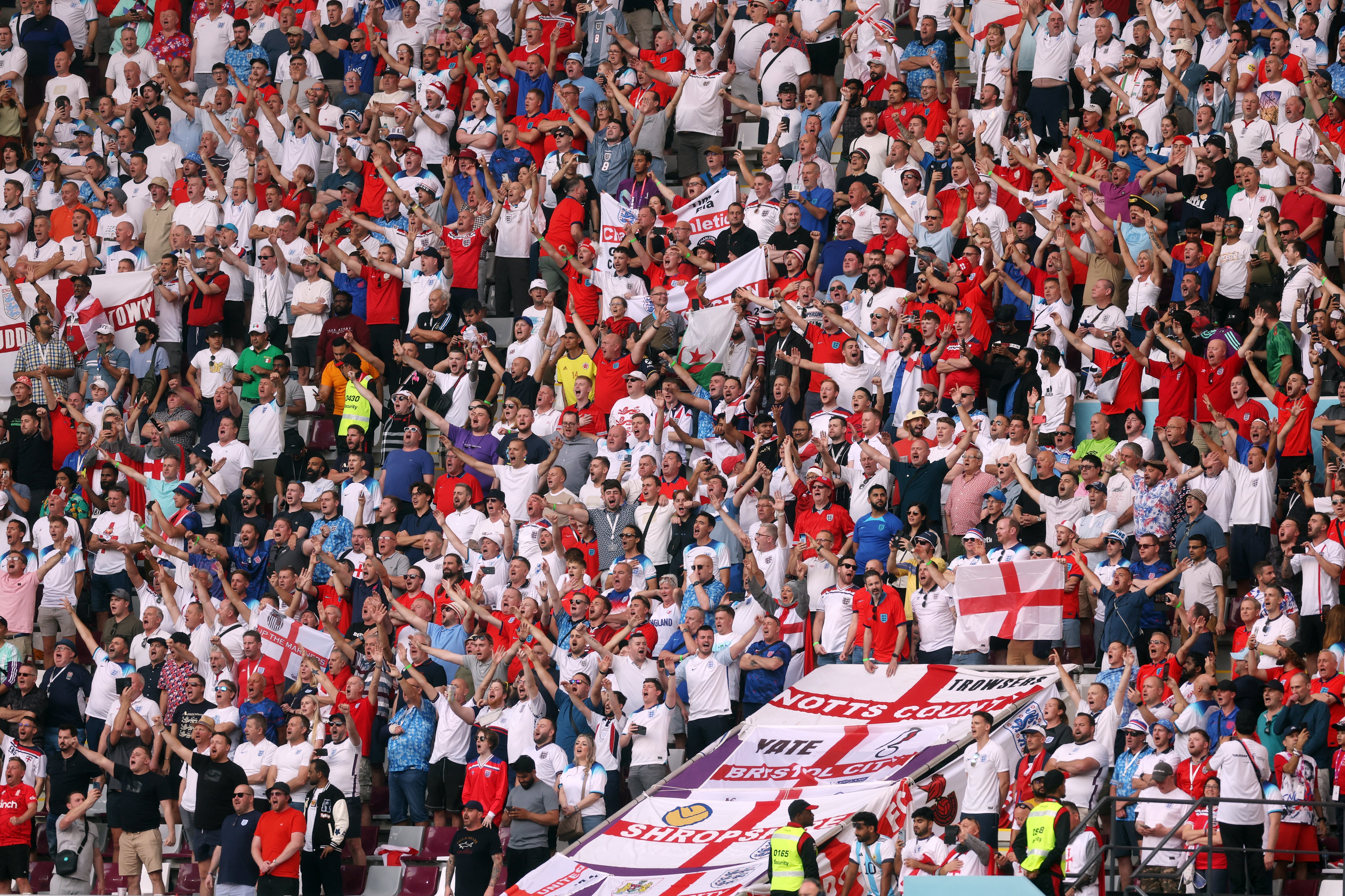 England fans before the match