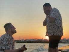 Heartwarming moment couple accidentally propose to each other at same time