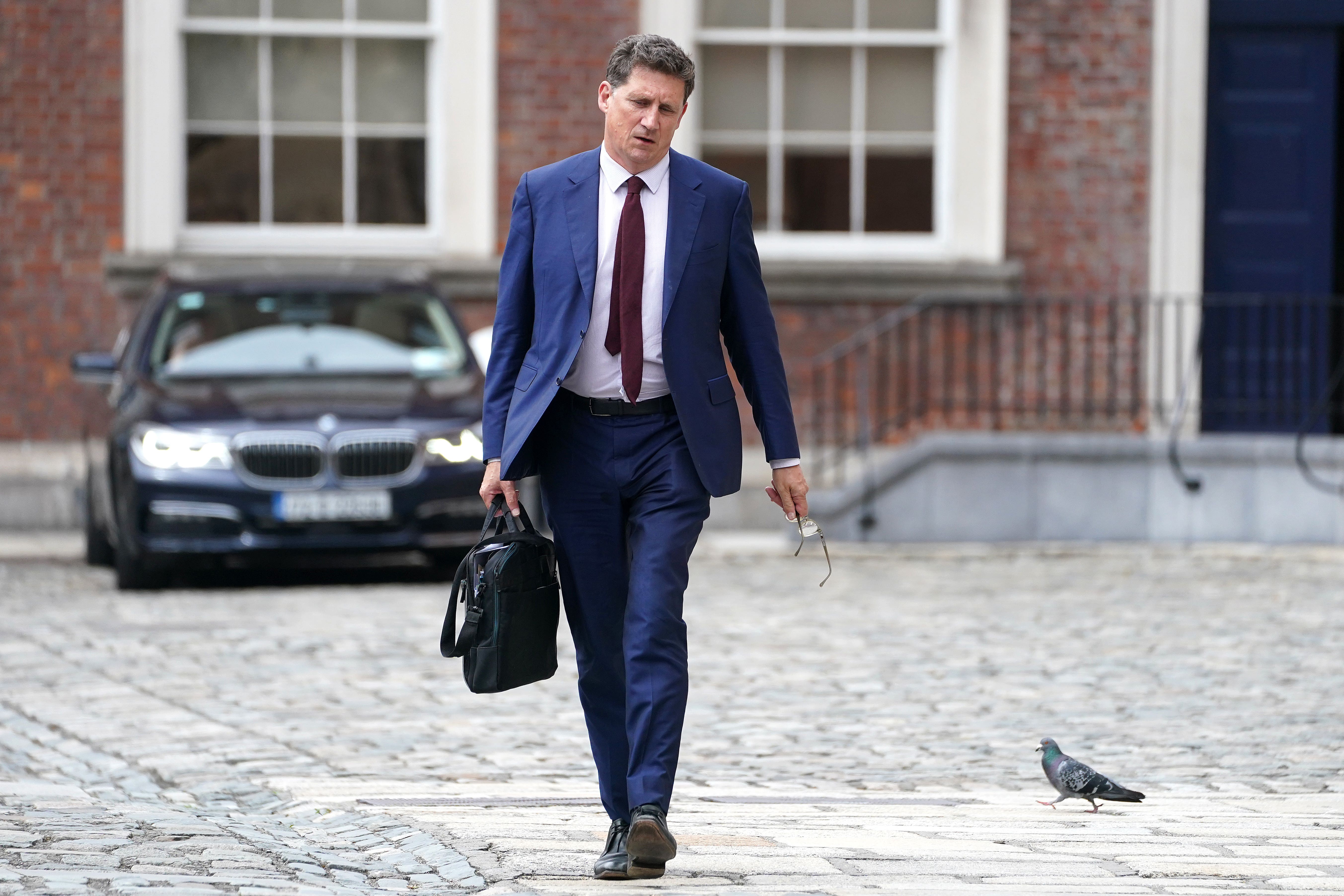 Environment Minister Eamon Ryan leaving Dublin Castle following a Cabinet meeting (PA)