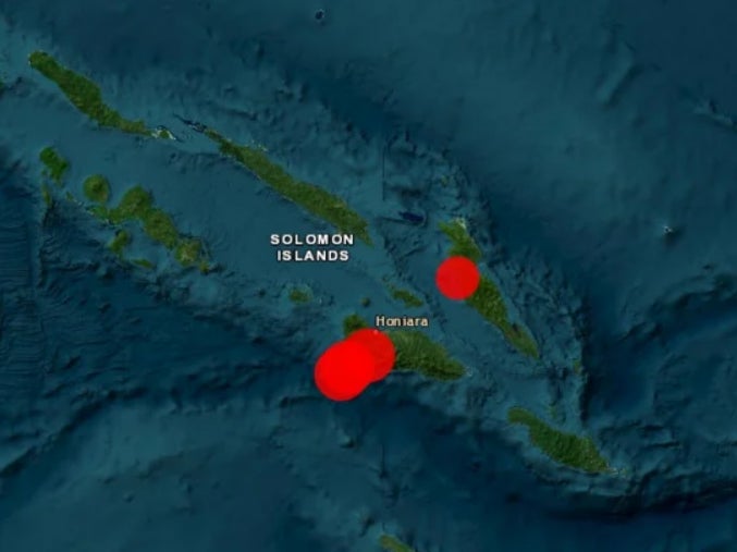 An earthquake on Tuesday was followed by strong and shallow aftershocks in the Solomon Islands