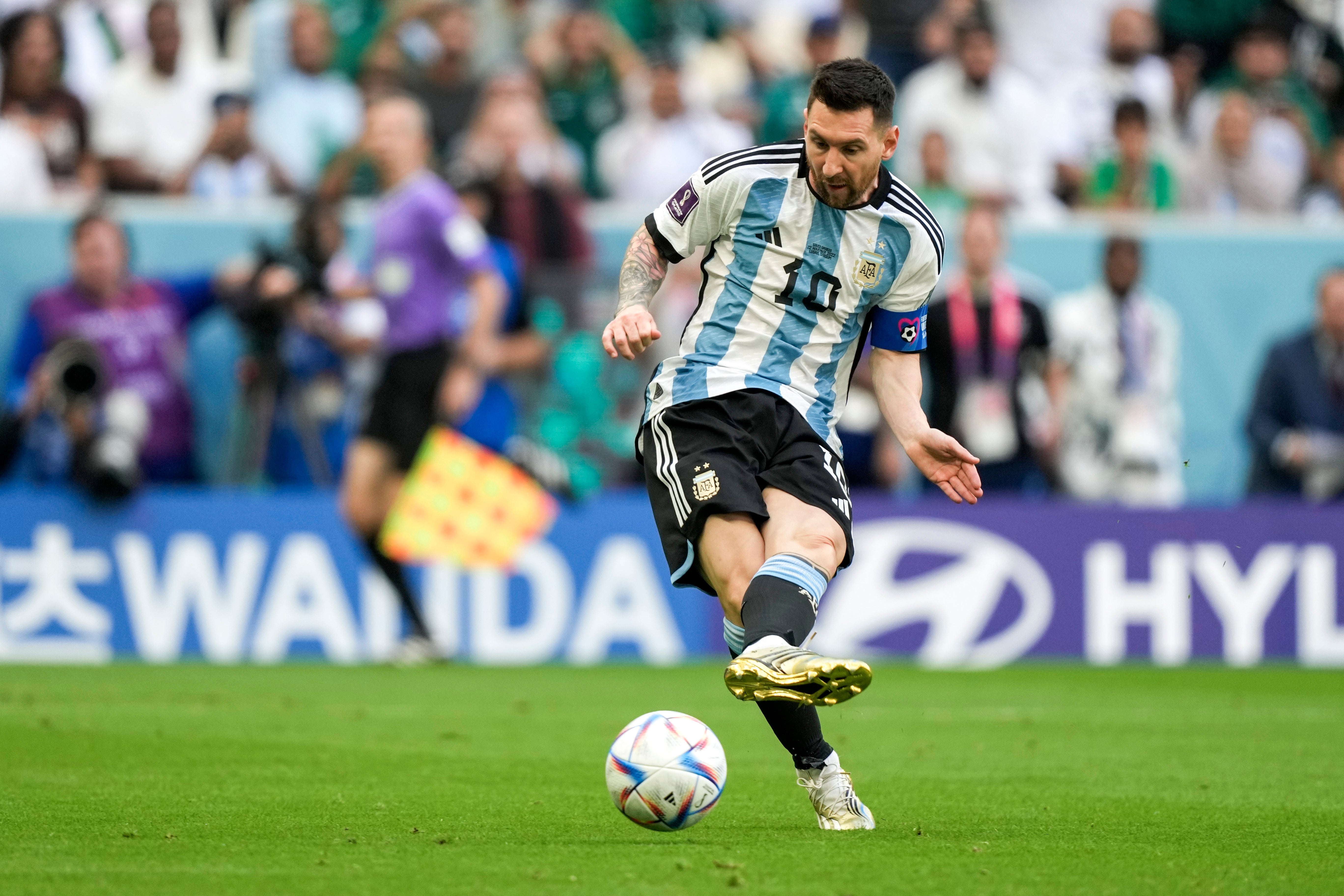 Lionel Messi scored a penalty but struggled for Argentina